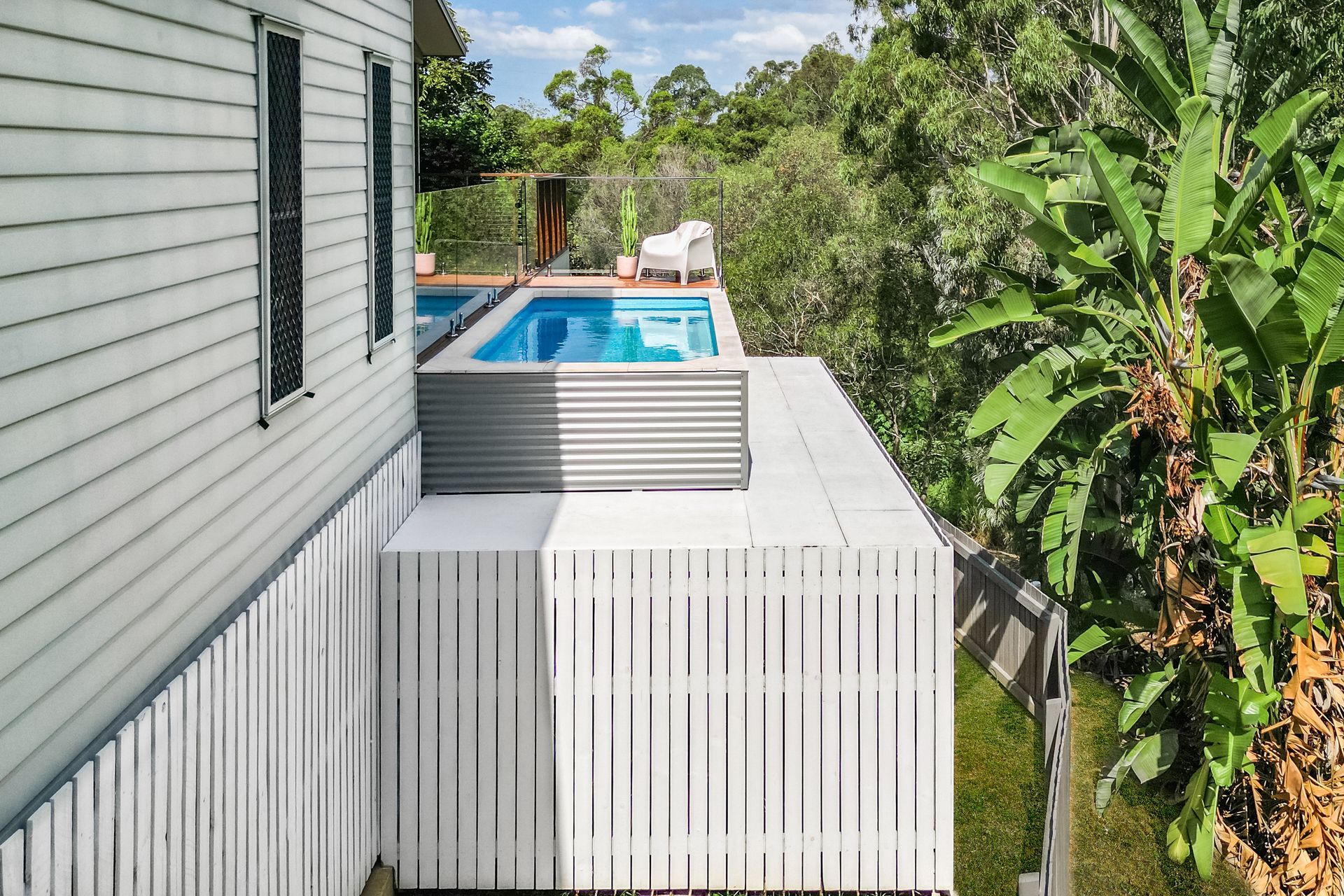 Little Pool Co pools can be fitted with the cladding of your choice.