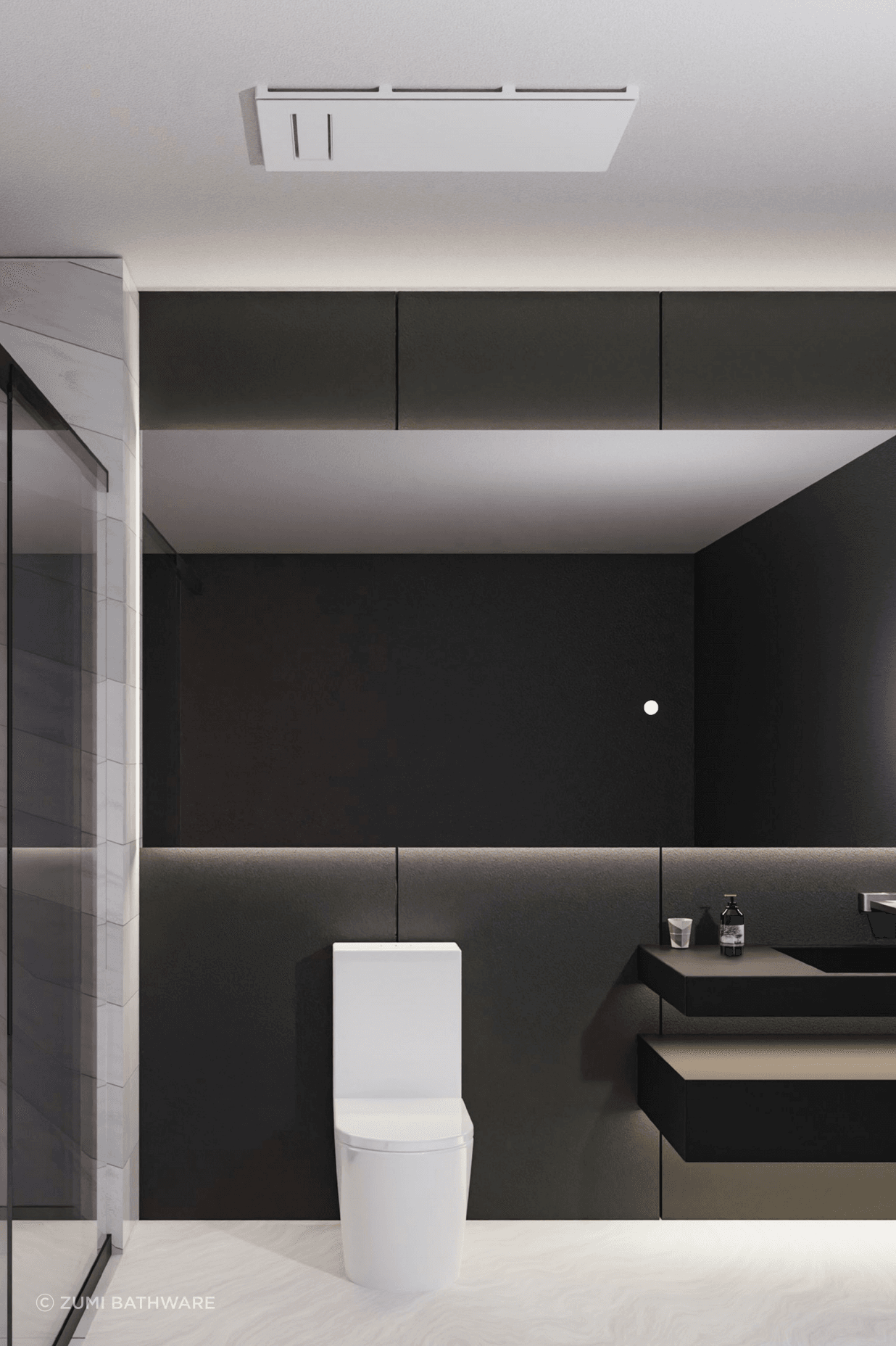 The ventilation fan ensures fresh air circulation, creating a comfortable and healthy environment in your bathroom.