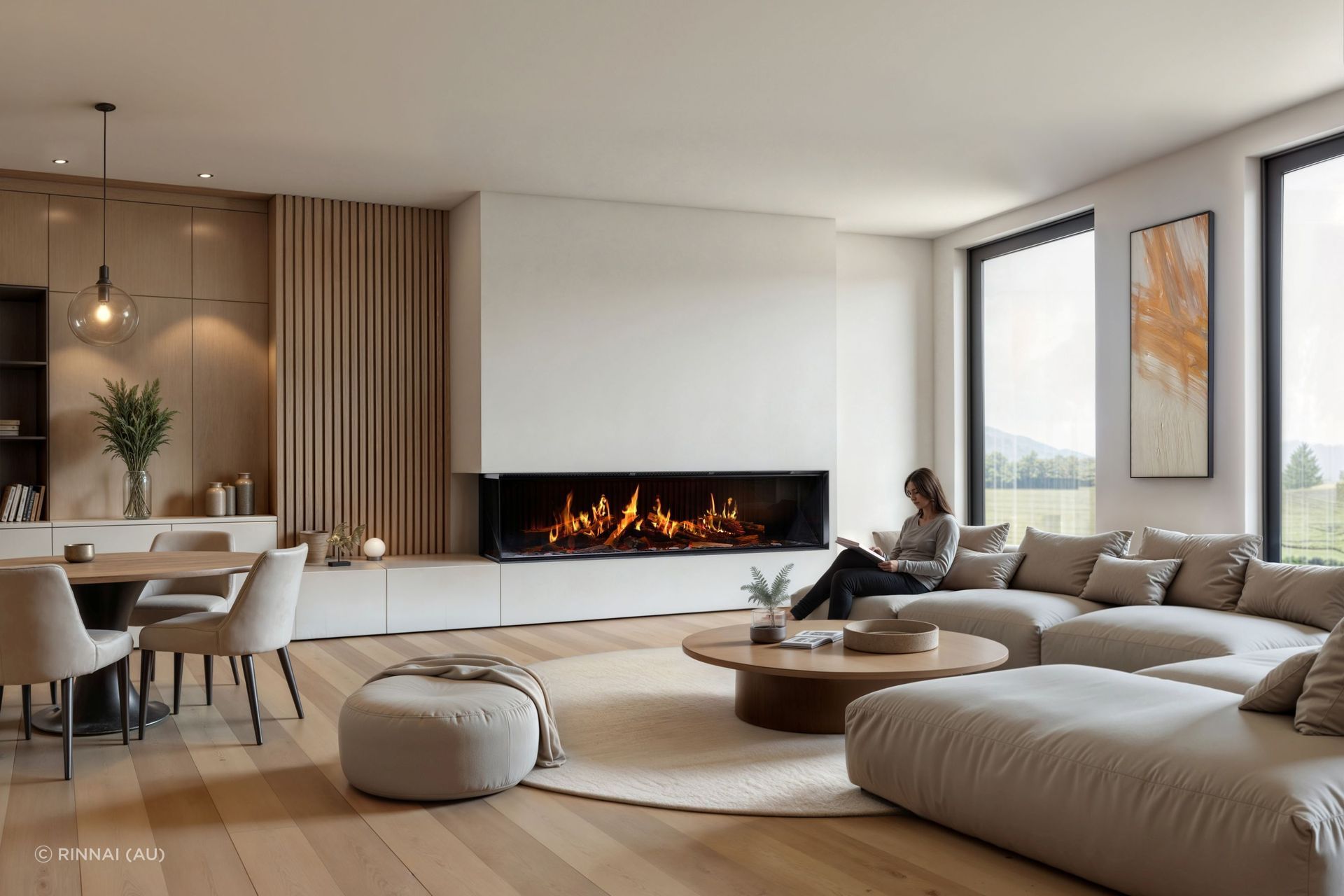 Utilising Truburn technology, the Rinnai EL Electric Fireplace enhances comfort and ambience.