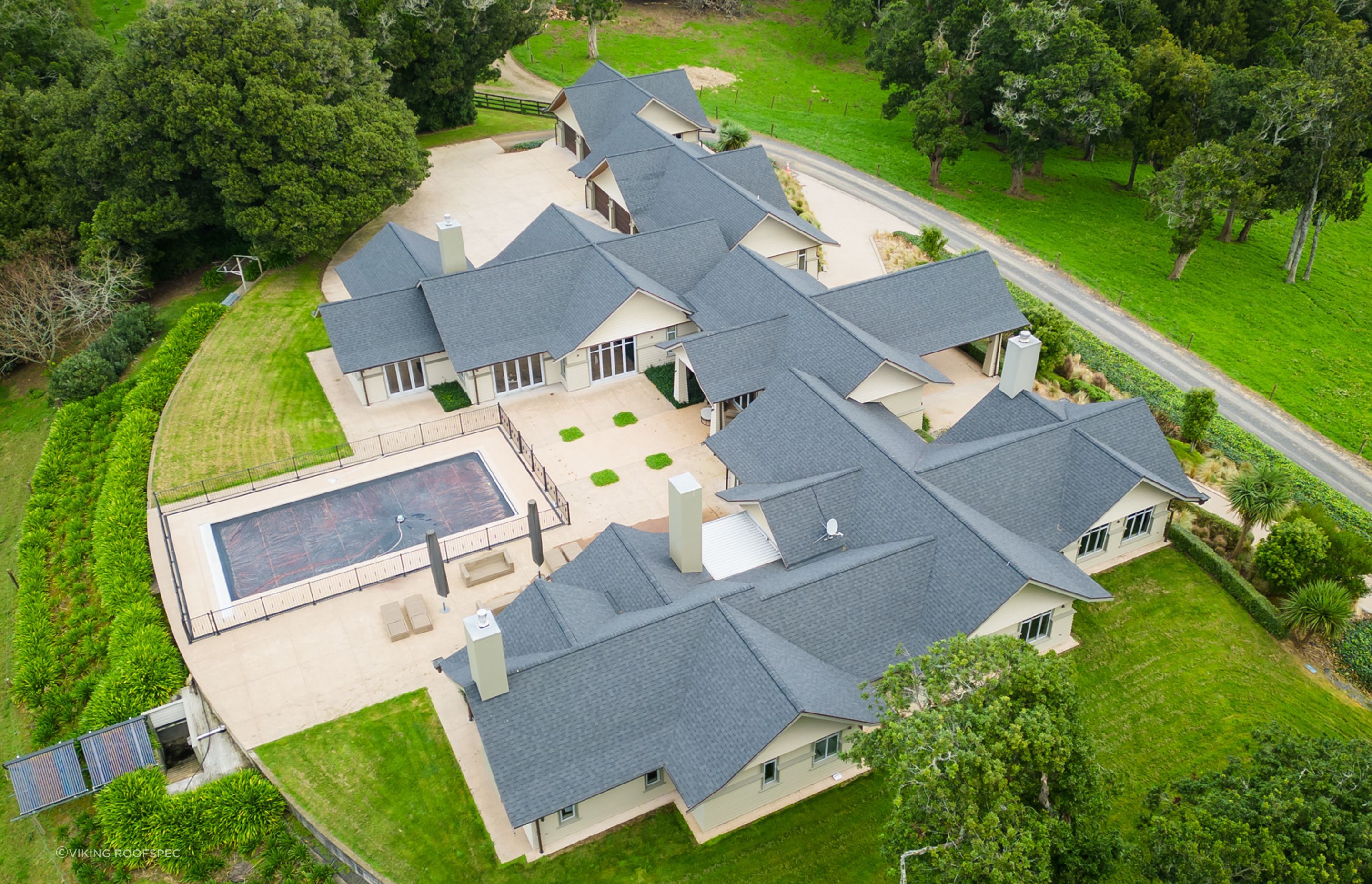 The roofing system is resistant to salt, mildew, high wind and high impact.