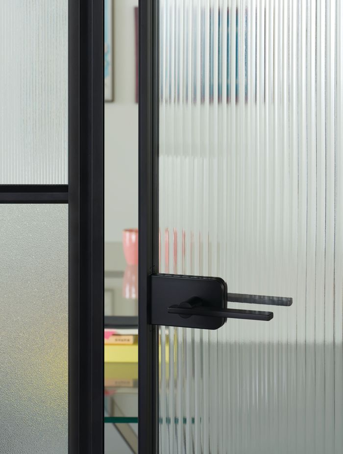 The glass is available in a range of finishes, providing flexibility for design and practicality.