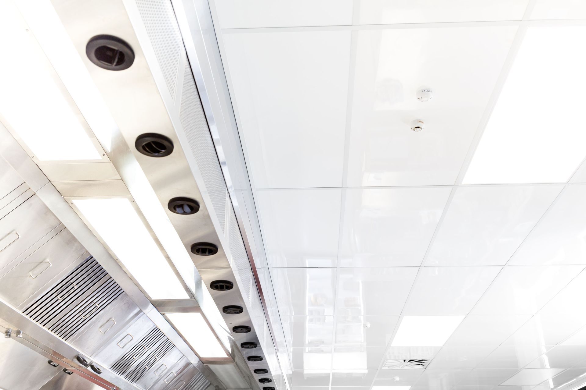 Fenta ceiling tiles can be installed in a grid system, providing an airtight solution.