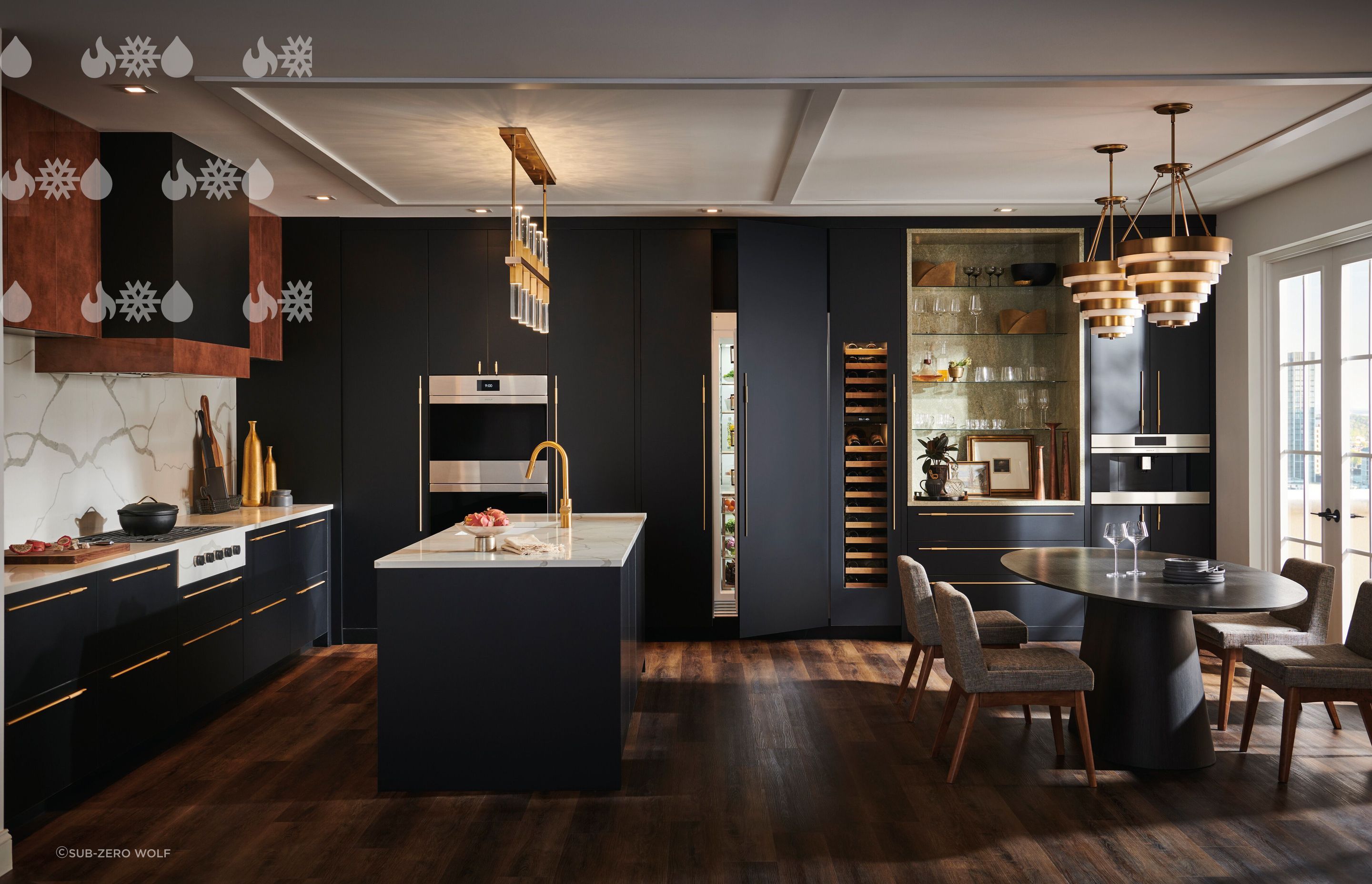 Designer Series fridges are fully concealed behind the joinery