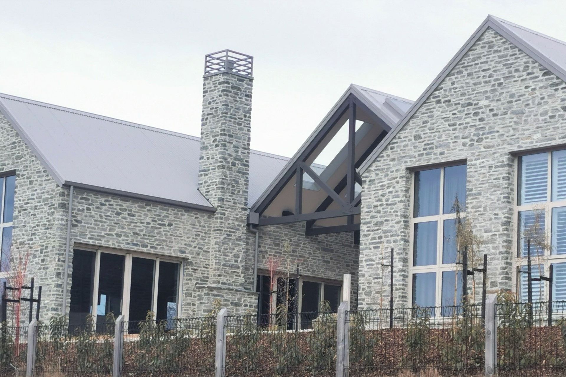 Island Stone’s unique method of cutting and formatting New Zealand stone means it can applied as a cladding rather than laid as solid stone.