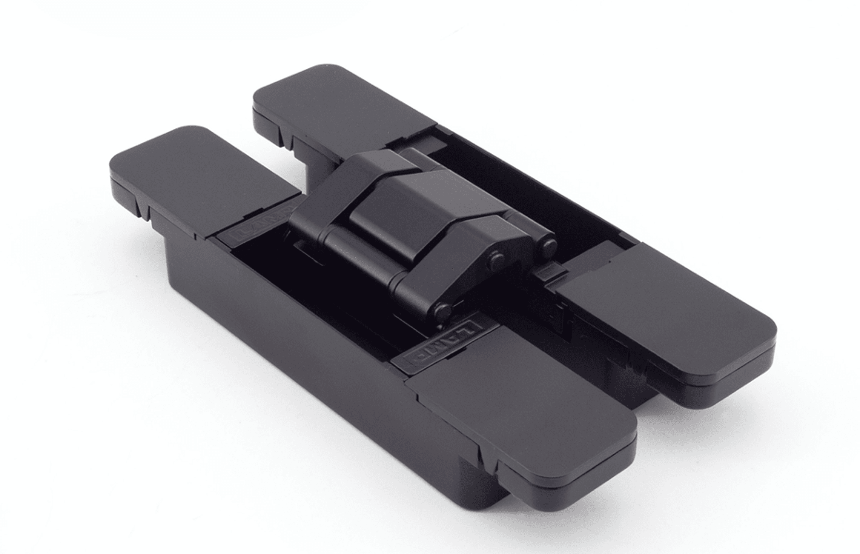 A damper unit can be installed with the hinges to enable soft closing.