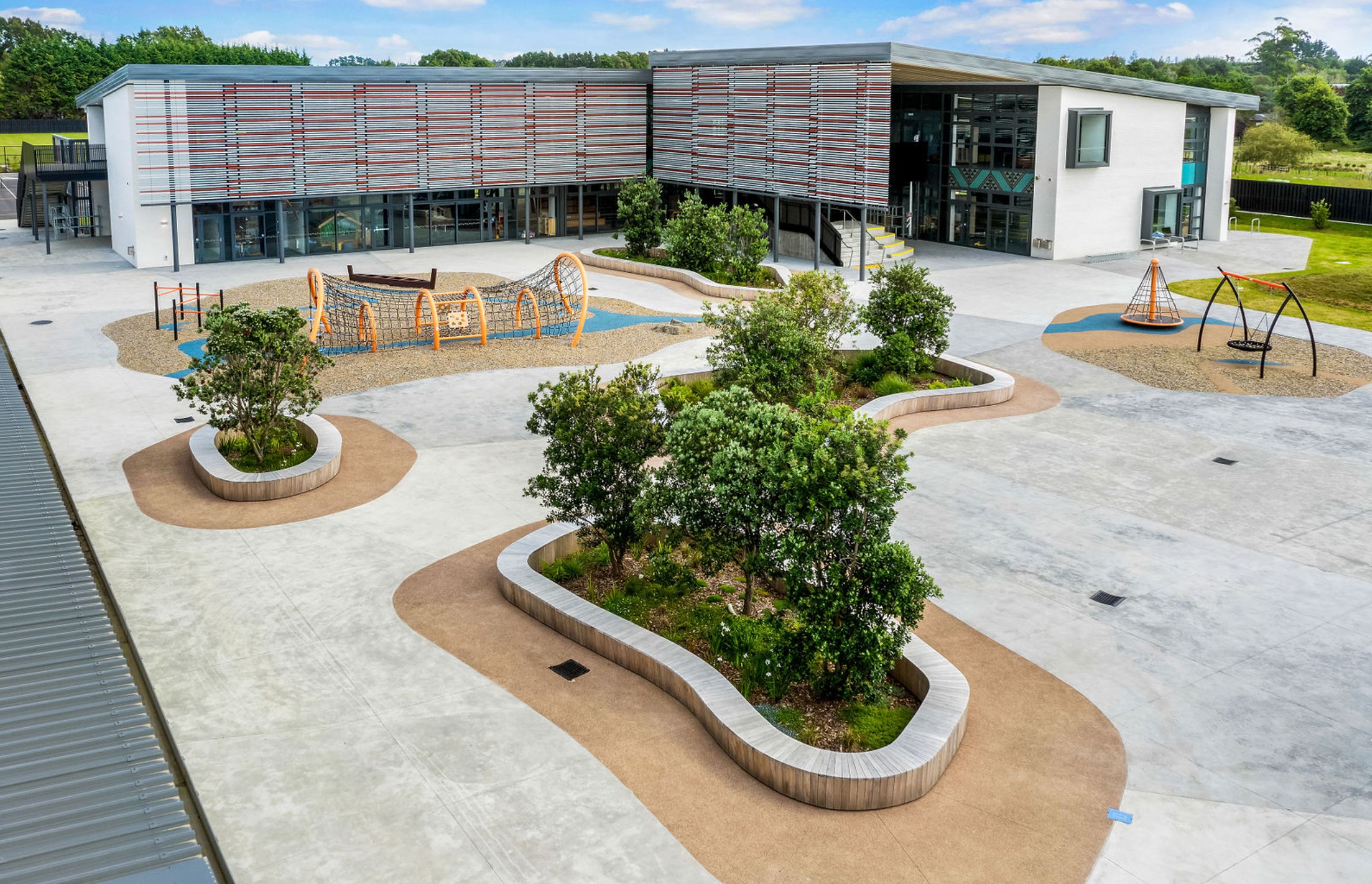 The main playground of Ngākōroa School in Drury.