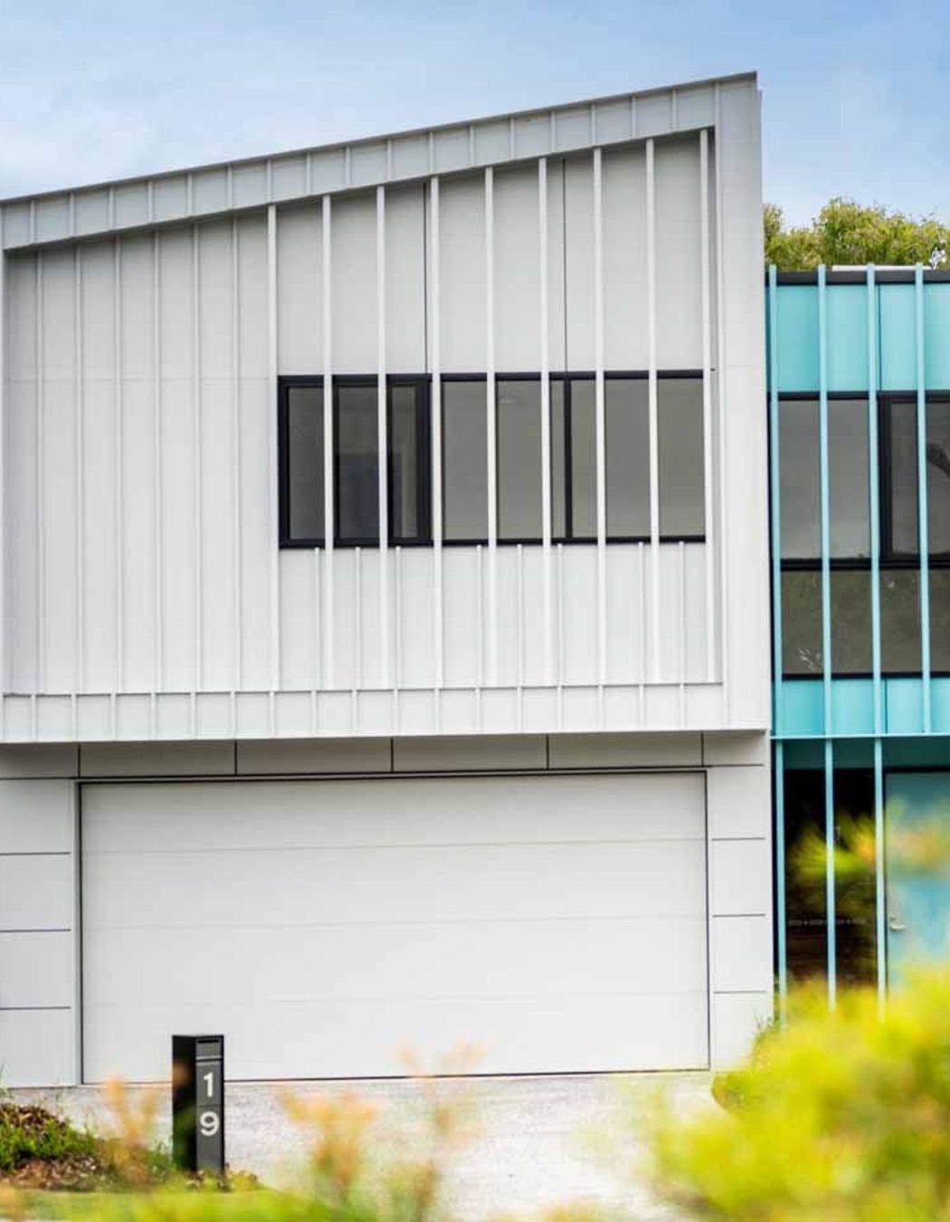 Variations in the facades add interest to this modern townhouse development.