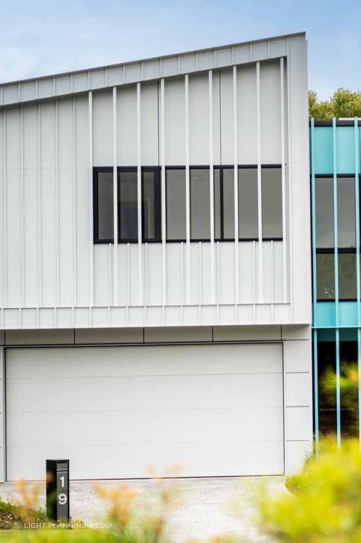 Variations in the facades add interest to this modern townhouse development.