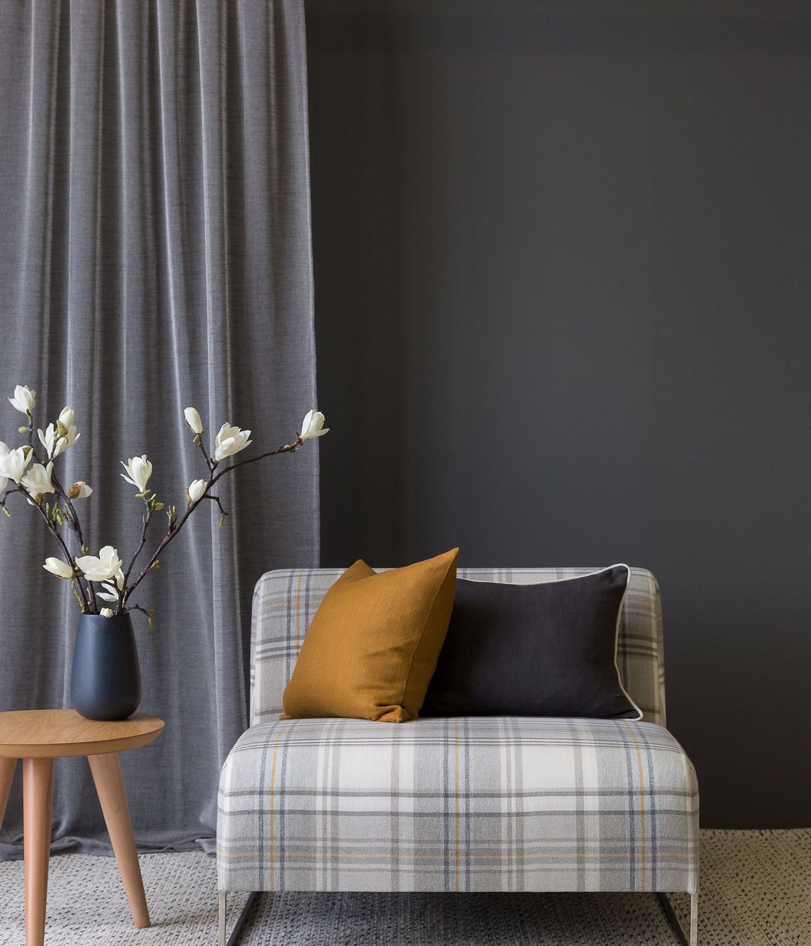 Sheer curtains offer flexibility with privacy.