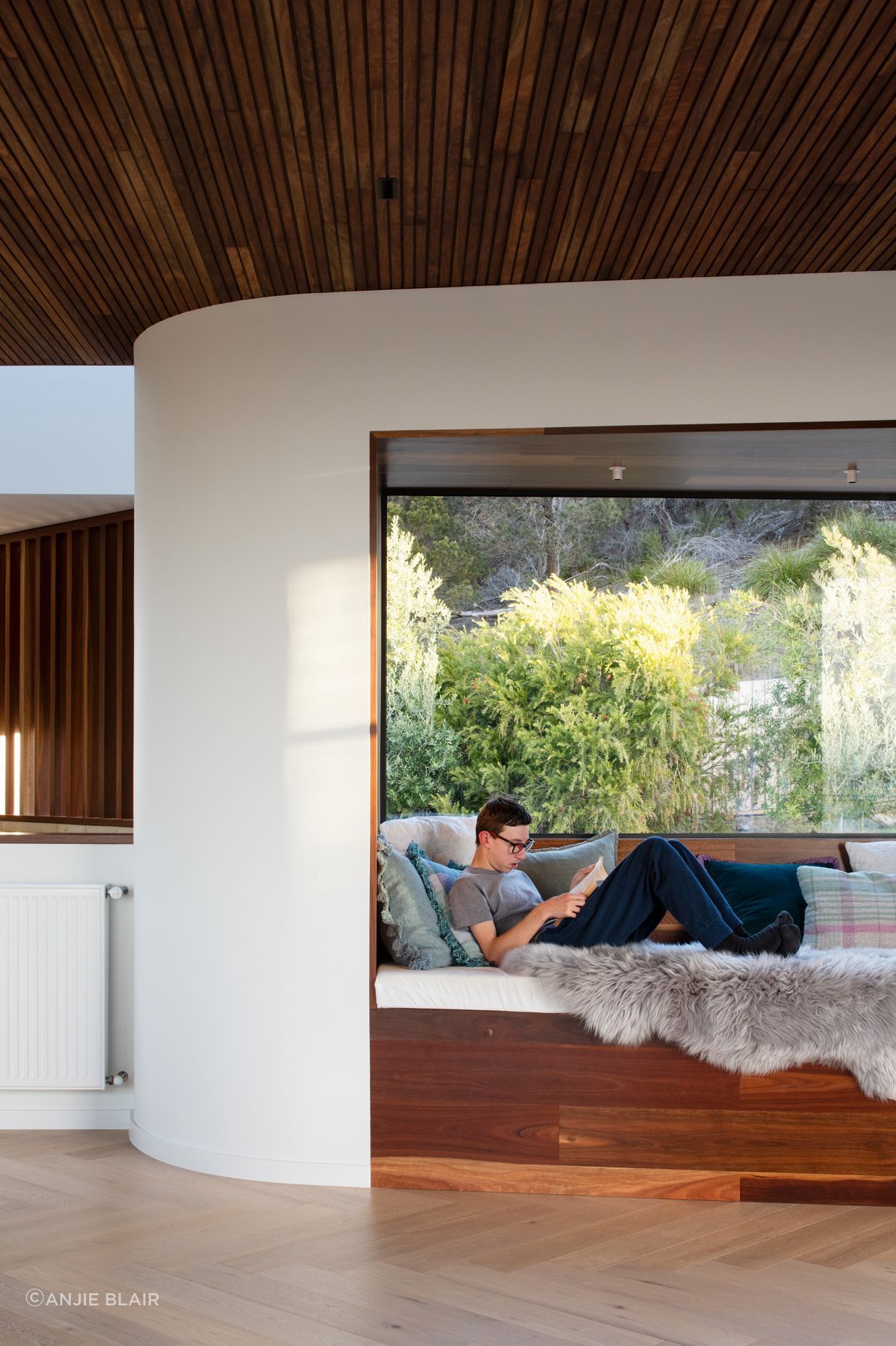 Window placement has been carefully considered to create moments of connection with the surrounding outdoor environment.