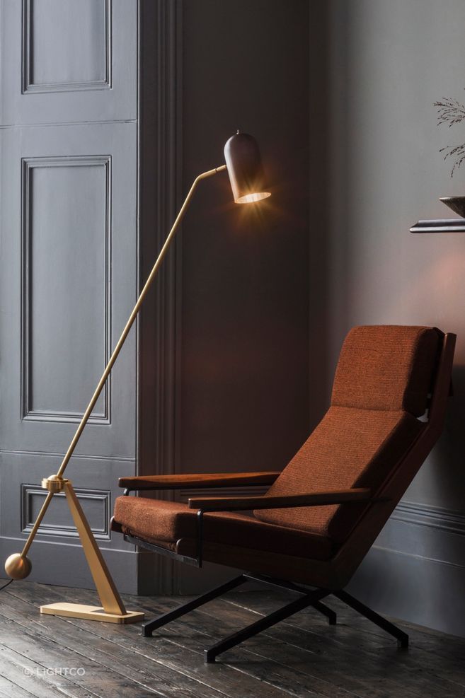 The Stasis Floor Lamp is the perfect companion for reading a good book in a comfy armchair.