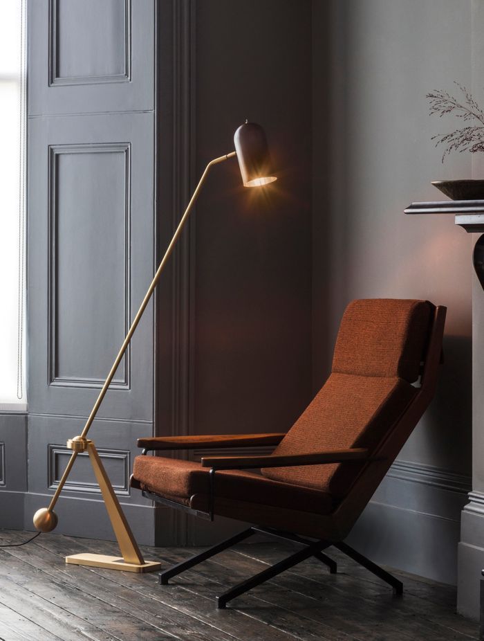 The Stasis Floor Lamp is the perfect companion for reading a good book in a comfy armchair.
