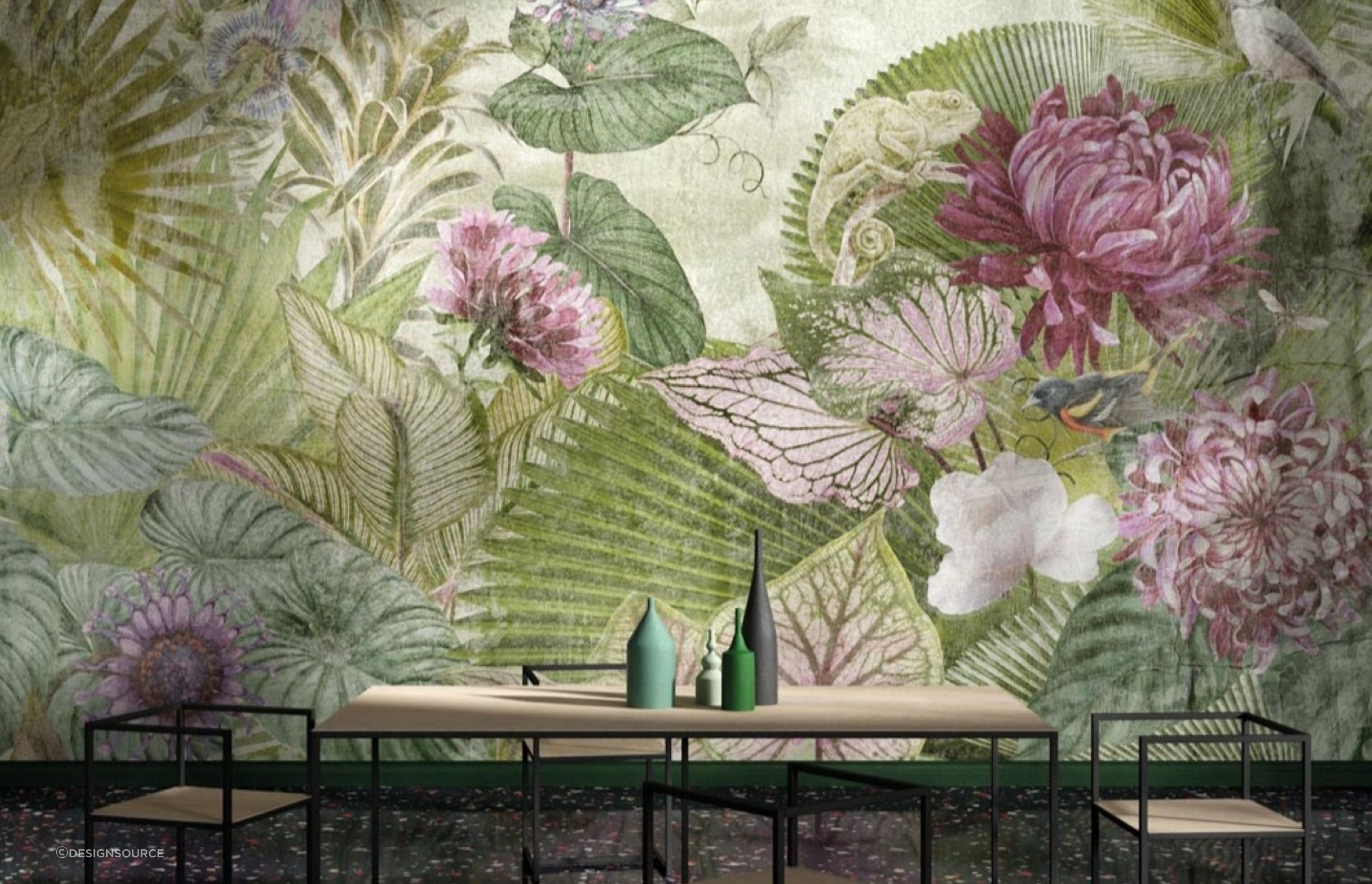 Create a dreamlike scene with the "Eden" Wallpaper by Styl'Editions.