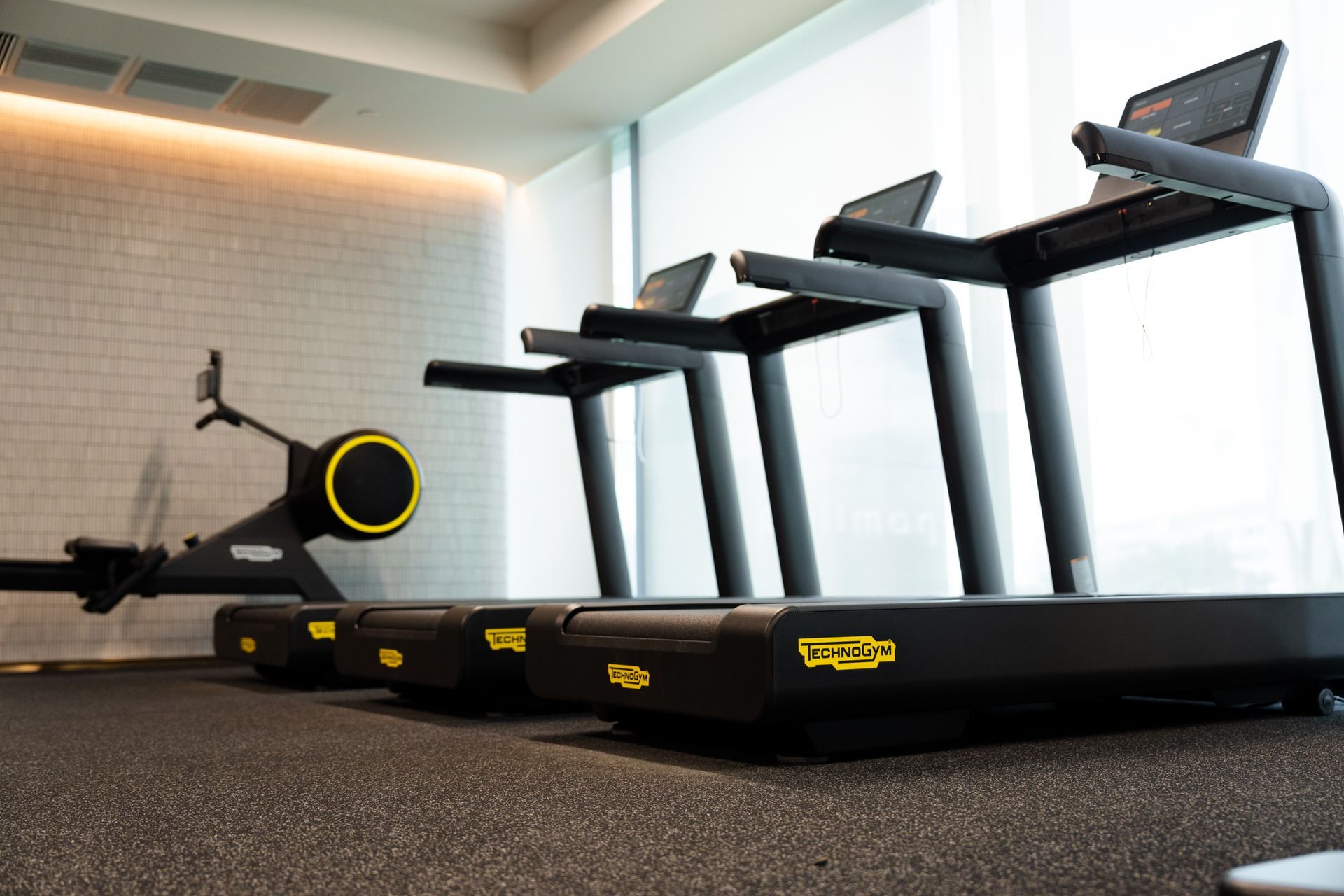 The Technogym exercise equipment at the Pullman Auckland Hotel allows for cardio, strength, stretch, recovery and functional training.