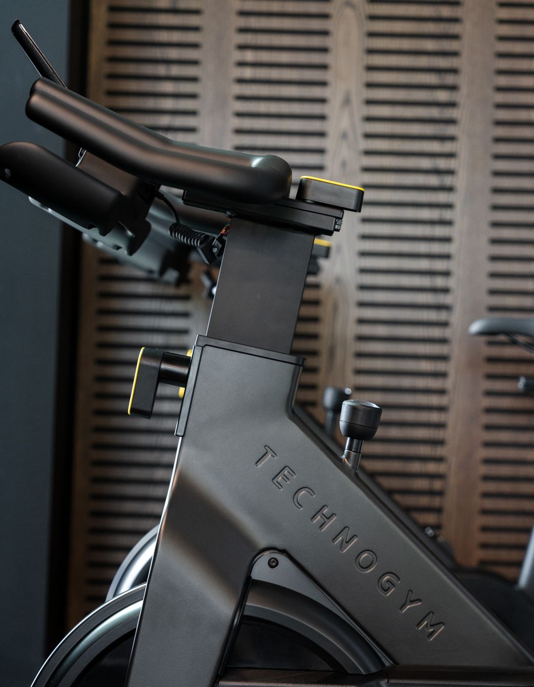 Technogym's Group Cycle Connect Spin Bike is a compact design that can fit easily into any space.