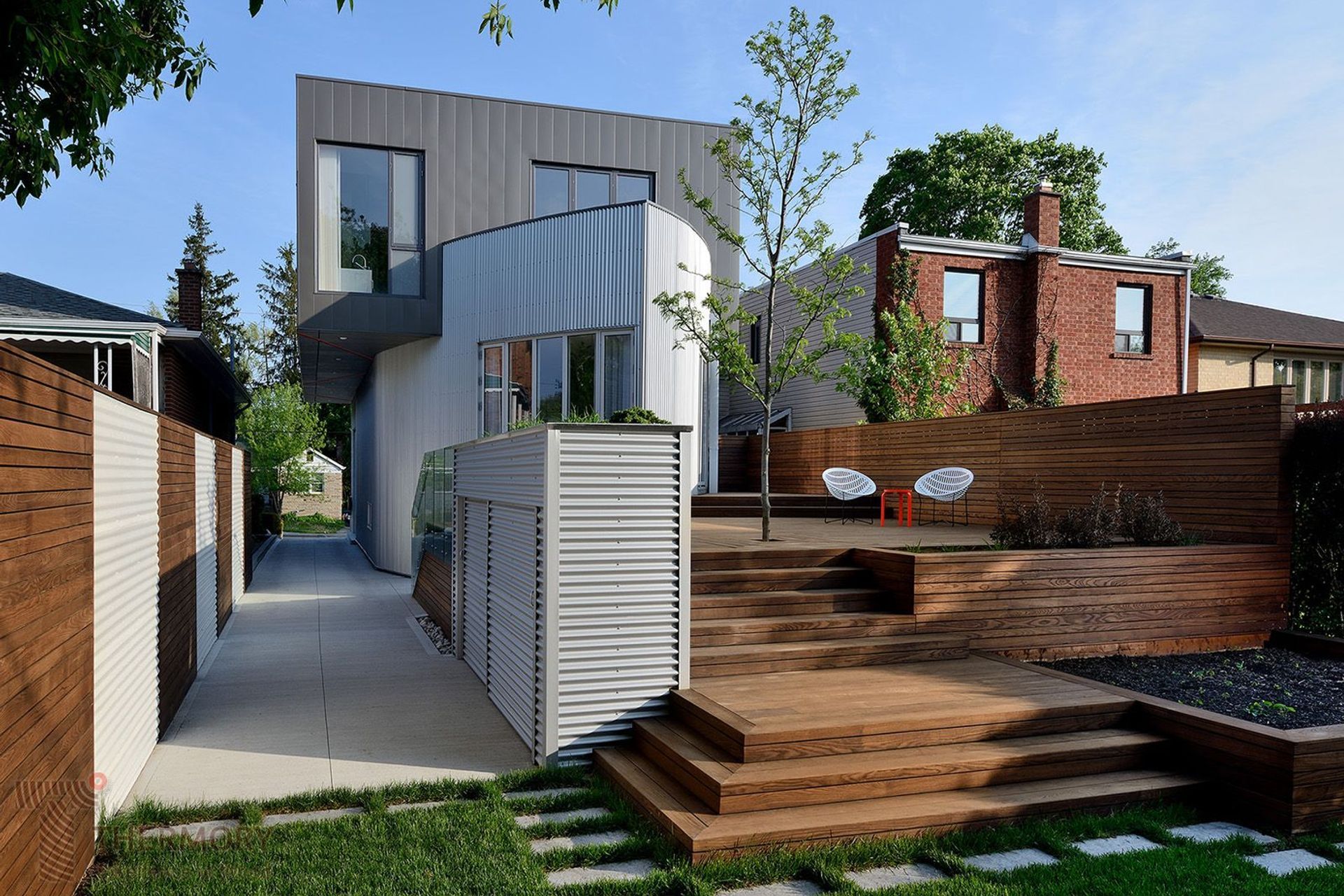 You get innovation and style from Timberline's Thermory Organic Ash Decking