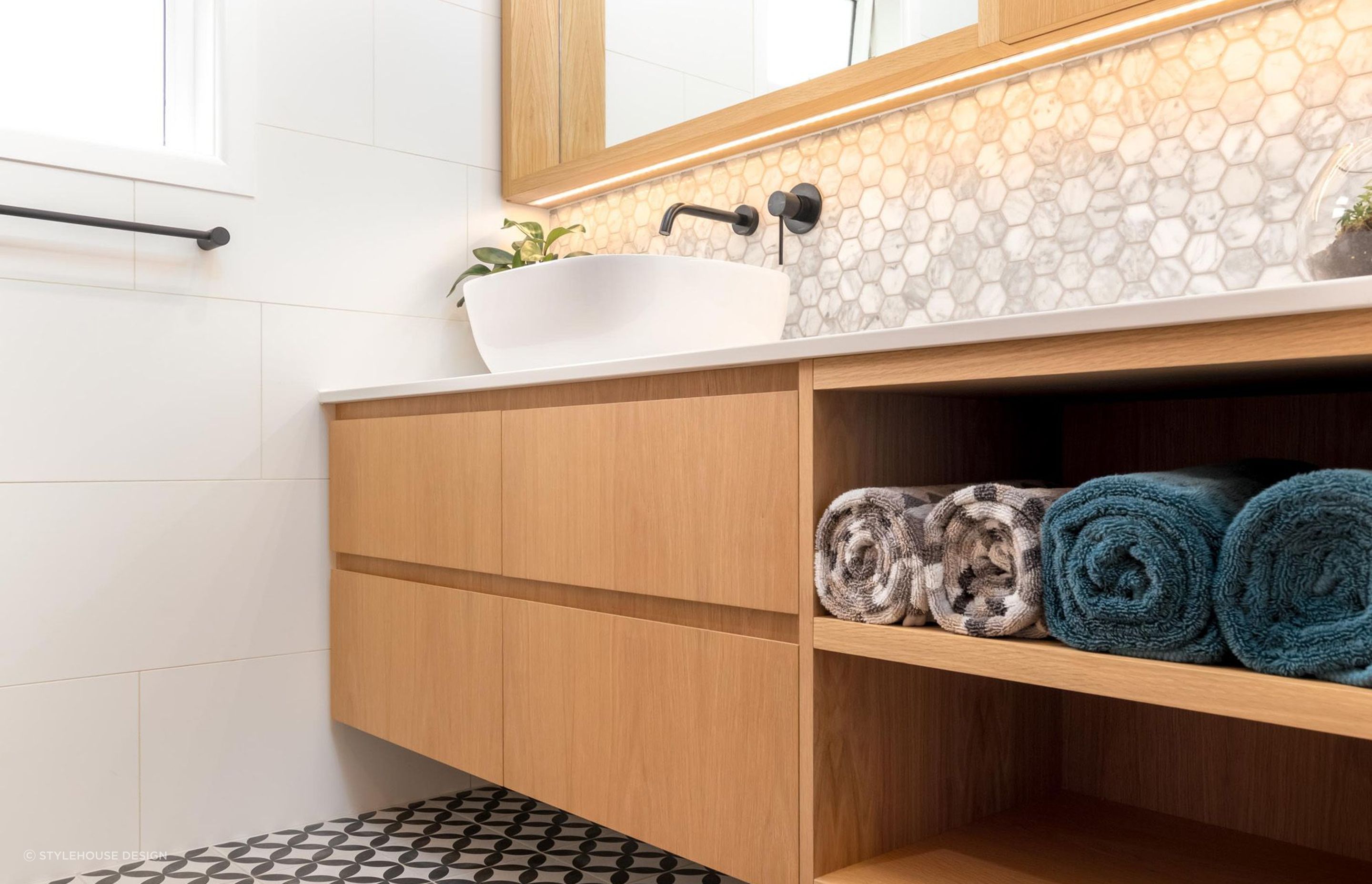 Under cabinet lighting is a great example of functional lighting that can look sleek and stylish