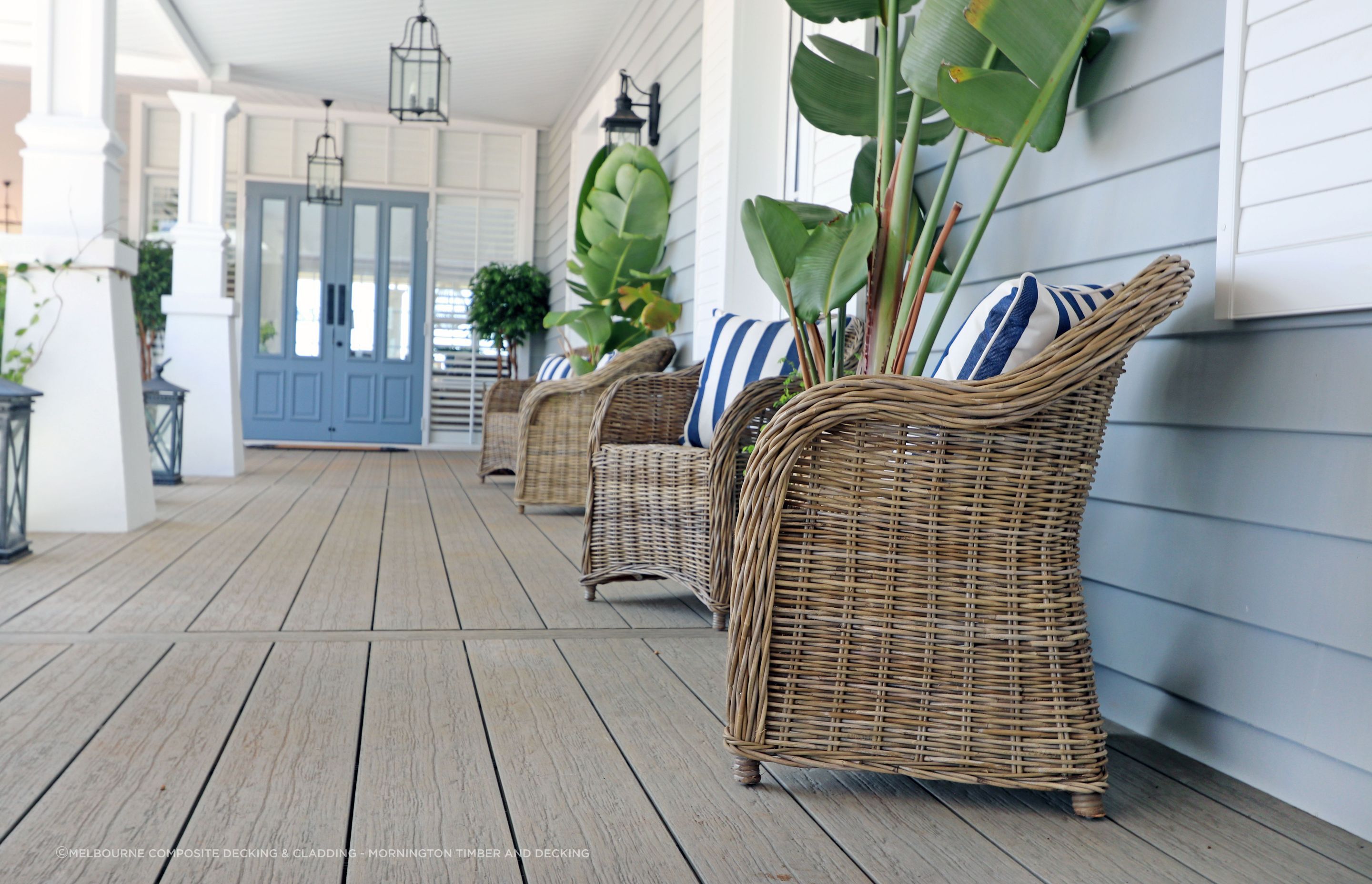 Whether it’s relaxing by the pool, having your morning coffee, or entertaining family and friends, Mornington's NewTech Coastal Range is the ideal decking to create that laidback coastal vibe at home.