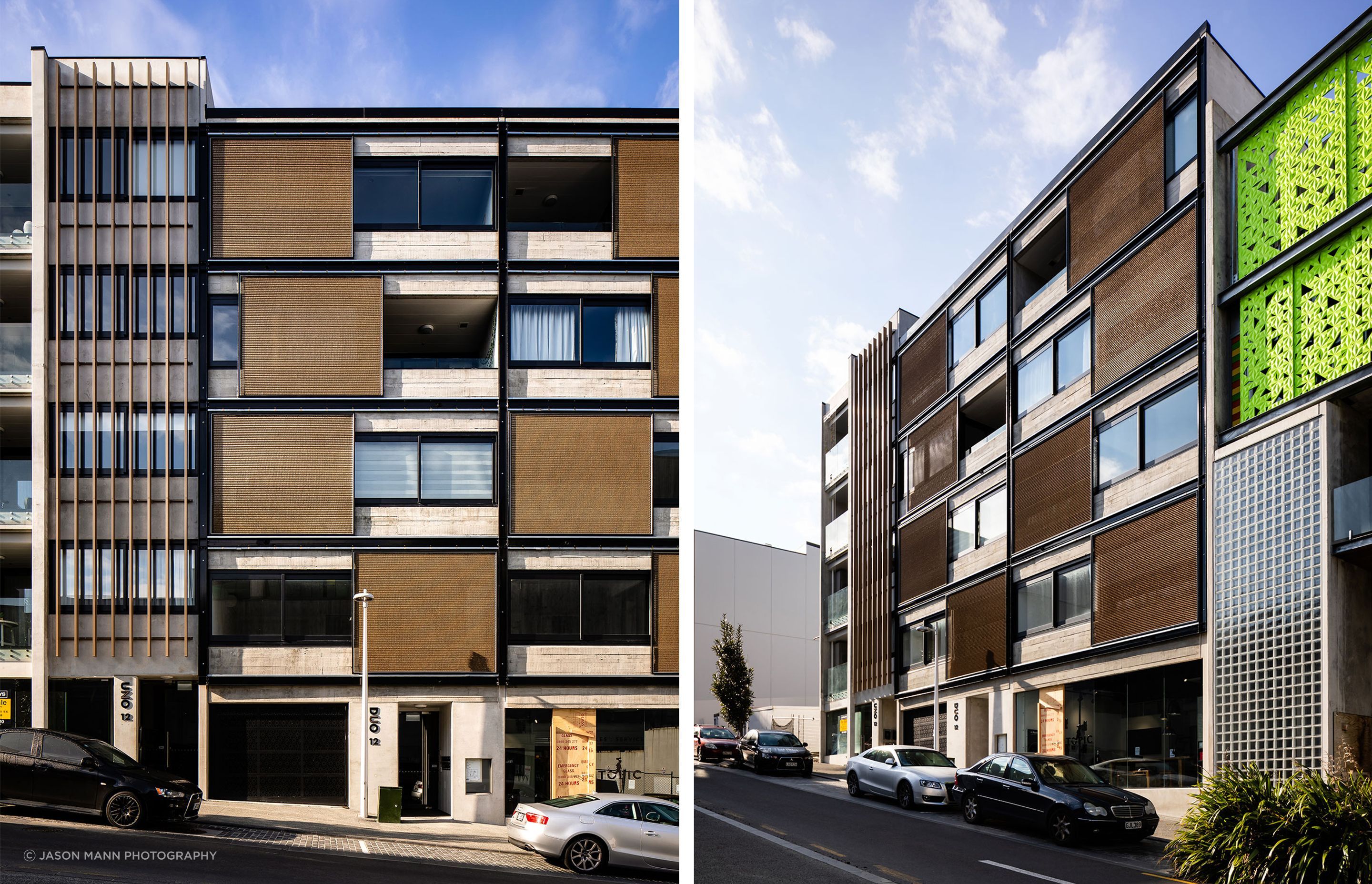 Kaynemaile's mesh installed on a central Auckland apartment building.