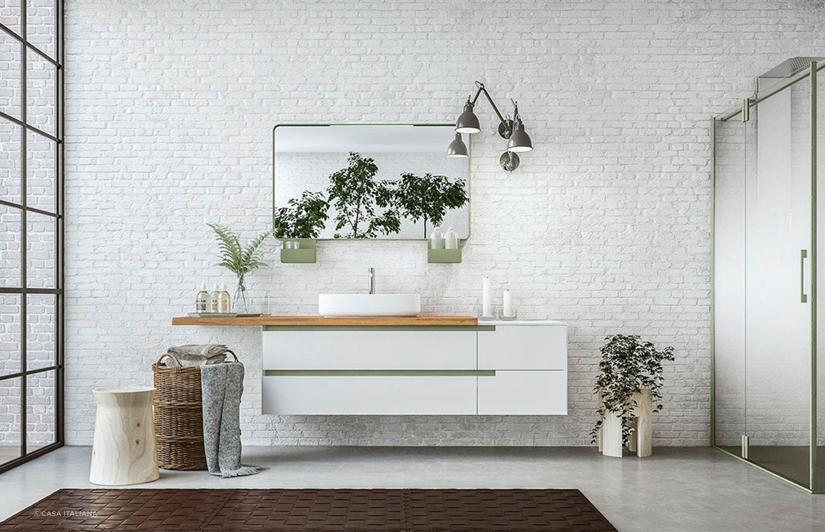 The strategic use of colour with options like the Urban Wall Hung Vanity by Artesi can create harmony within a space.