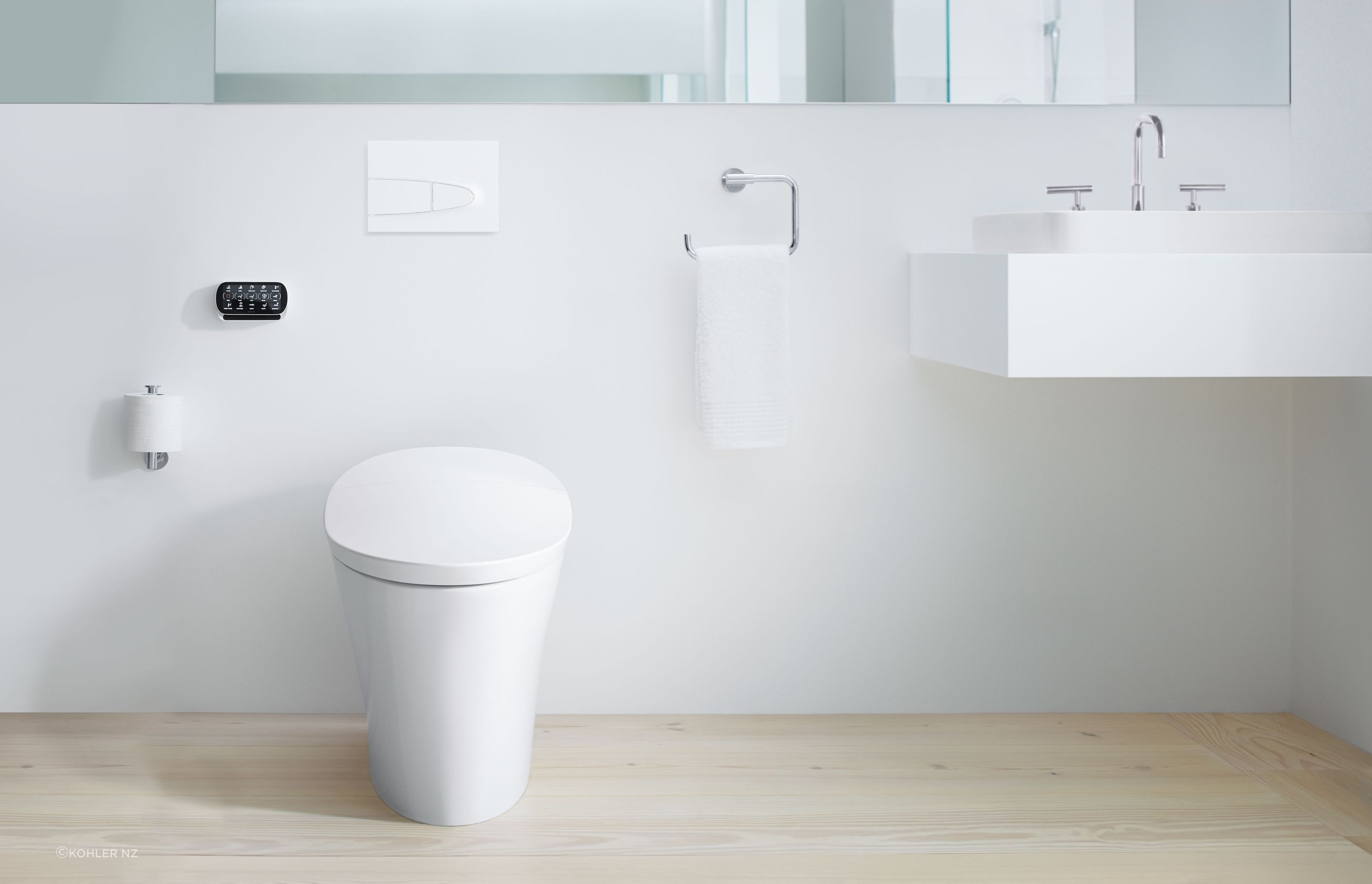 Full of features - the Veil Wall Faced Intelligent Toilet from Kohler NZ