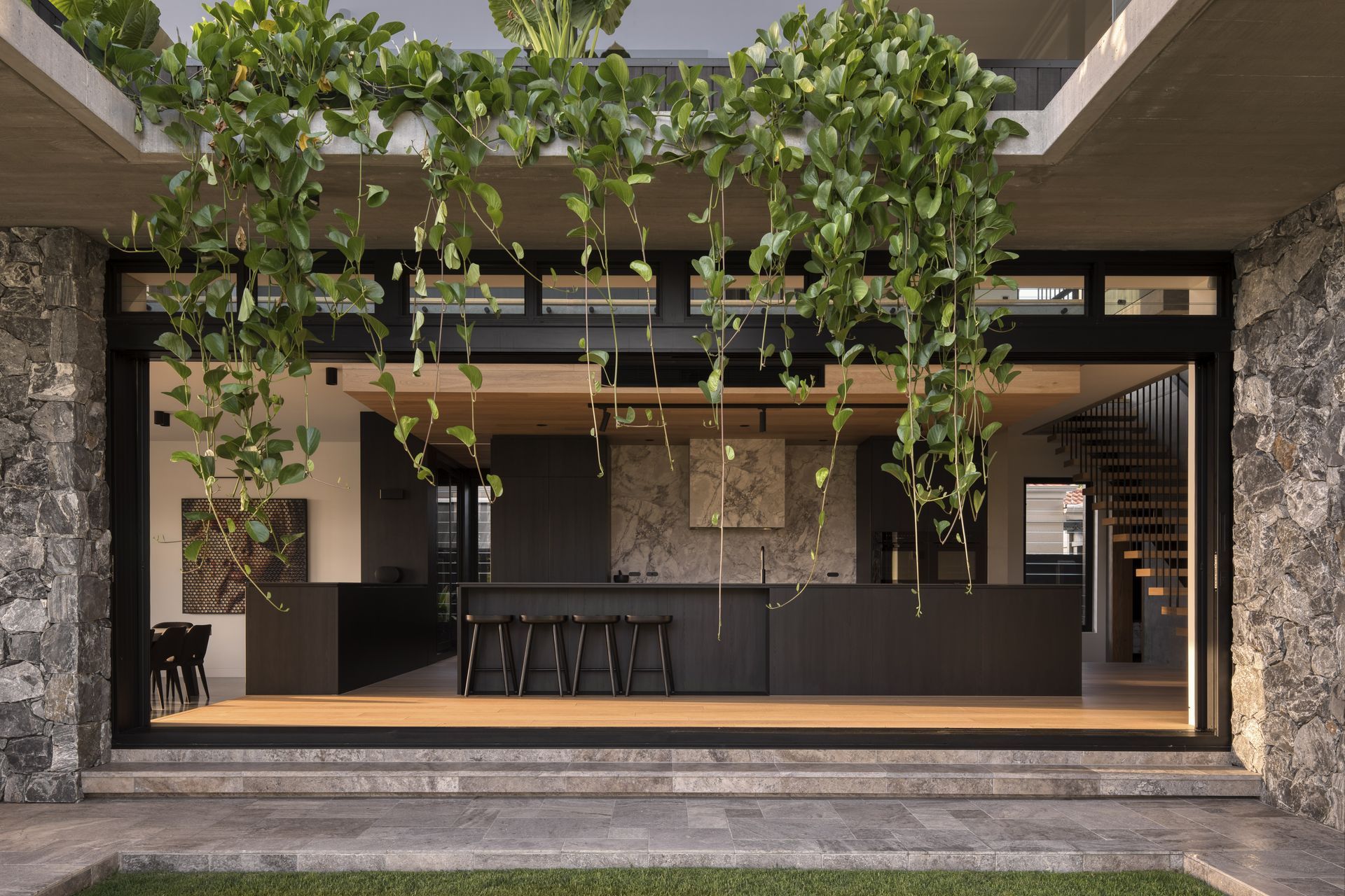 When you can't see the doors, it gives a feeling of blurring thresholds.