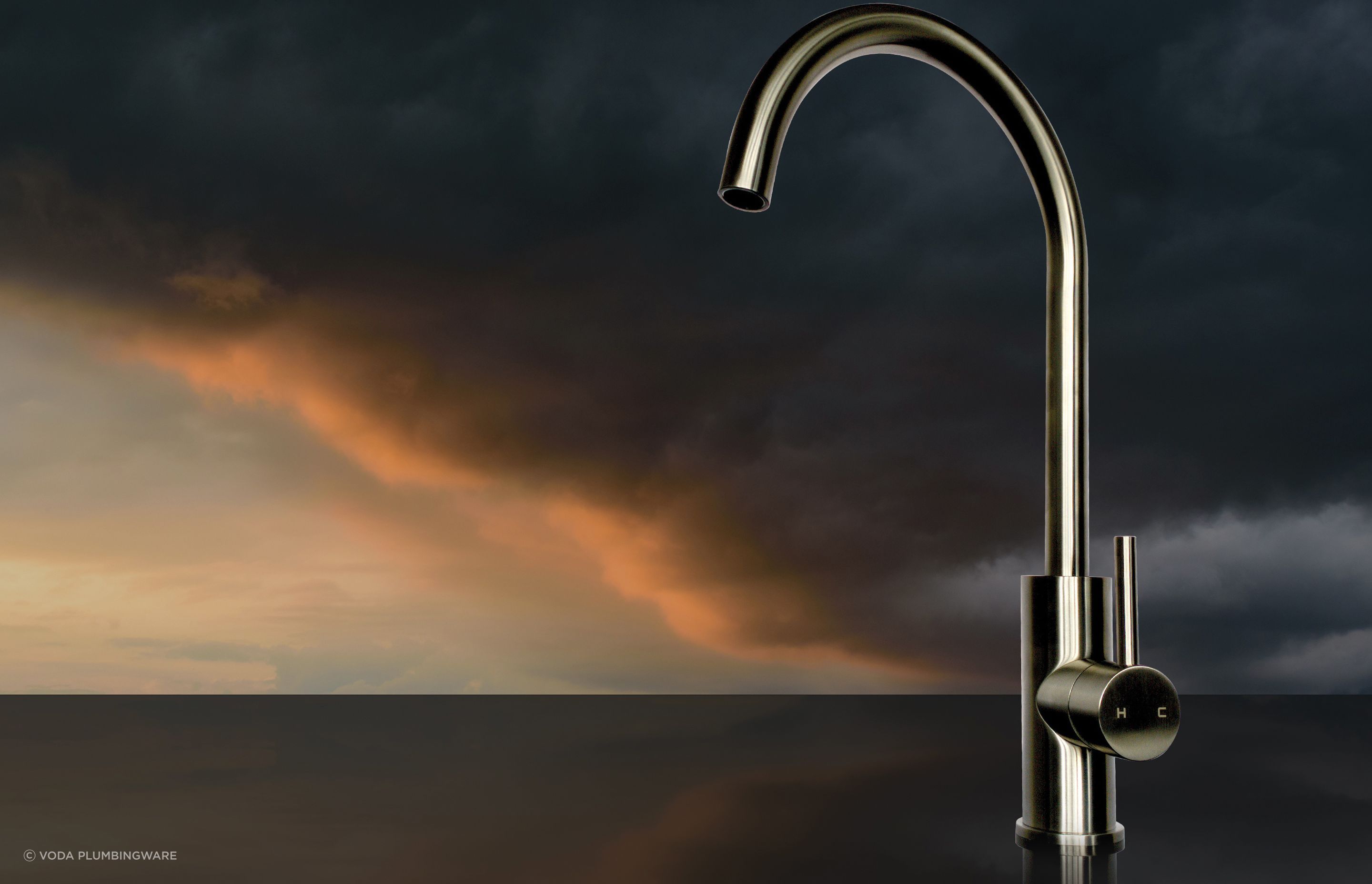 To further enhance its resistance to tarnishing and corrosion, Voda Plumbingware's brushed metal tapware is coated using the advanced method of physical vapour deposition (PVD).