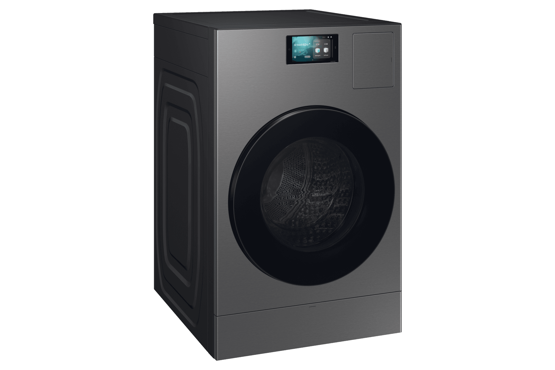 The home LCD display is an interface that allows you to manage other connected Samsung appliances, making multitasking a breeze and helping you tackle household chores efficiently.