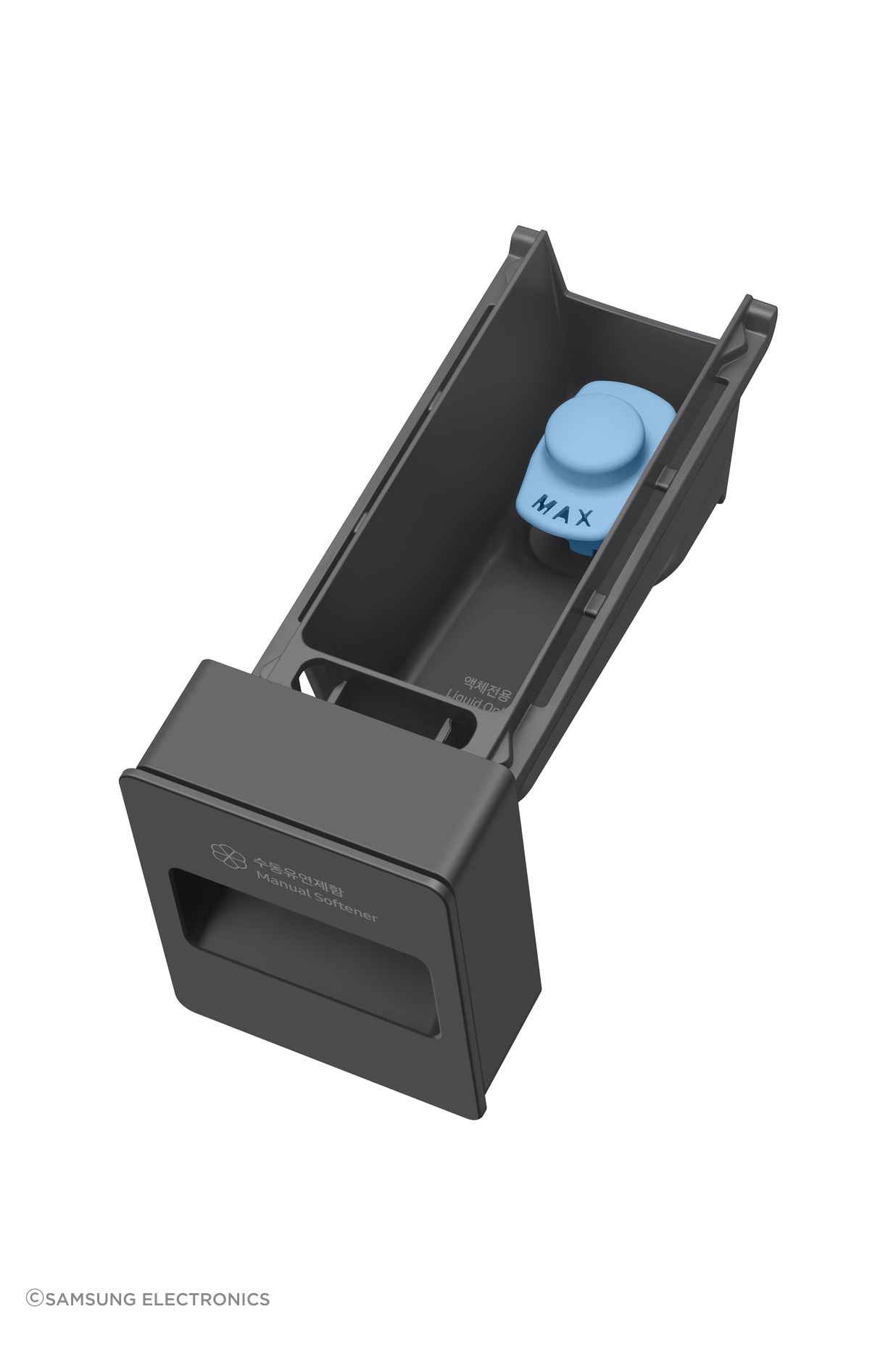 The Flex Auto Dispense System automatically dispenses the ideal amount of detergent and fabric softener for every load.. The Bespoke Combo holds up to 32 loads and automatically alerts users when detergent is running low.