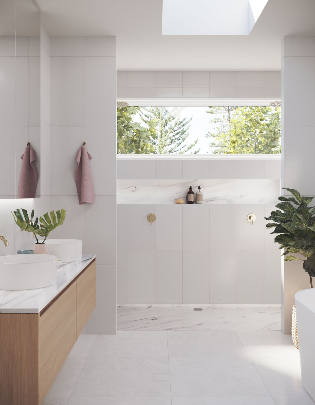 Wet Area Solutions' acrylic shower trays, vanity bowls and shower niches come in a vast range of stone-look variations.