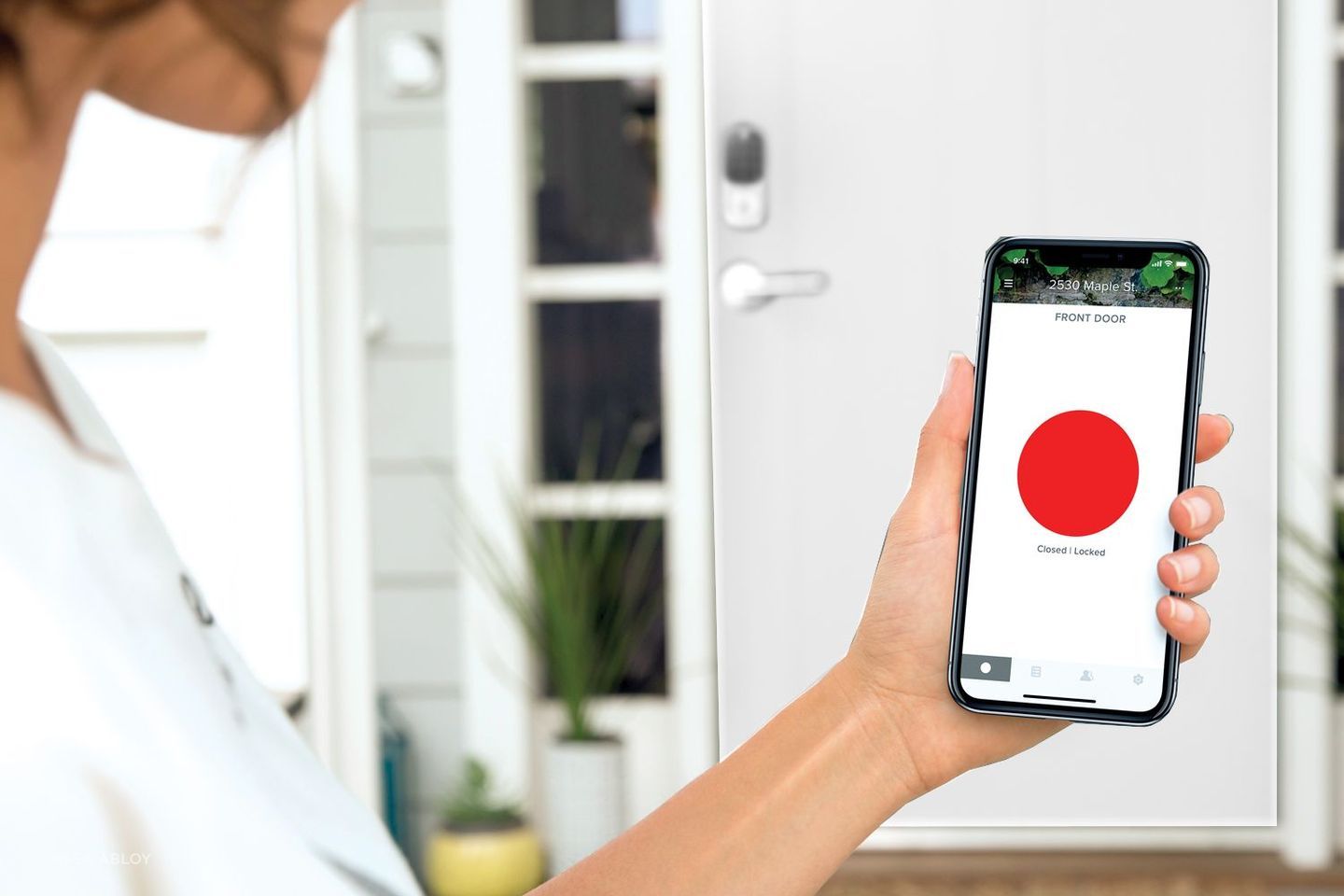 The door position sensor tells you if your door is securely closed and locked.