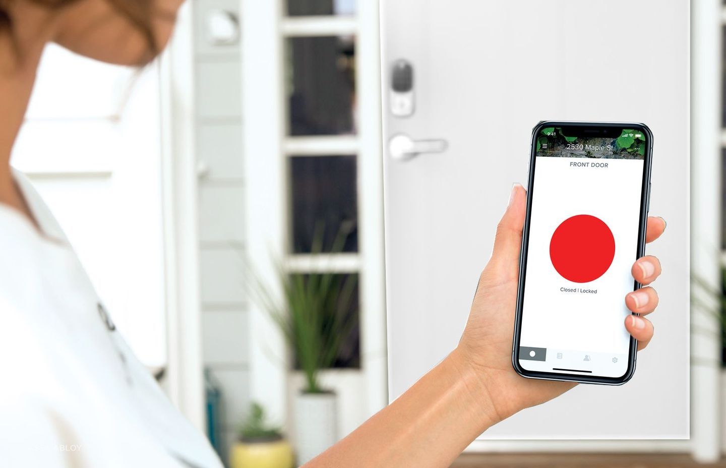 The door position sensor tells you if your door is securely closed and locked.