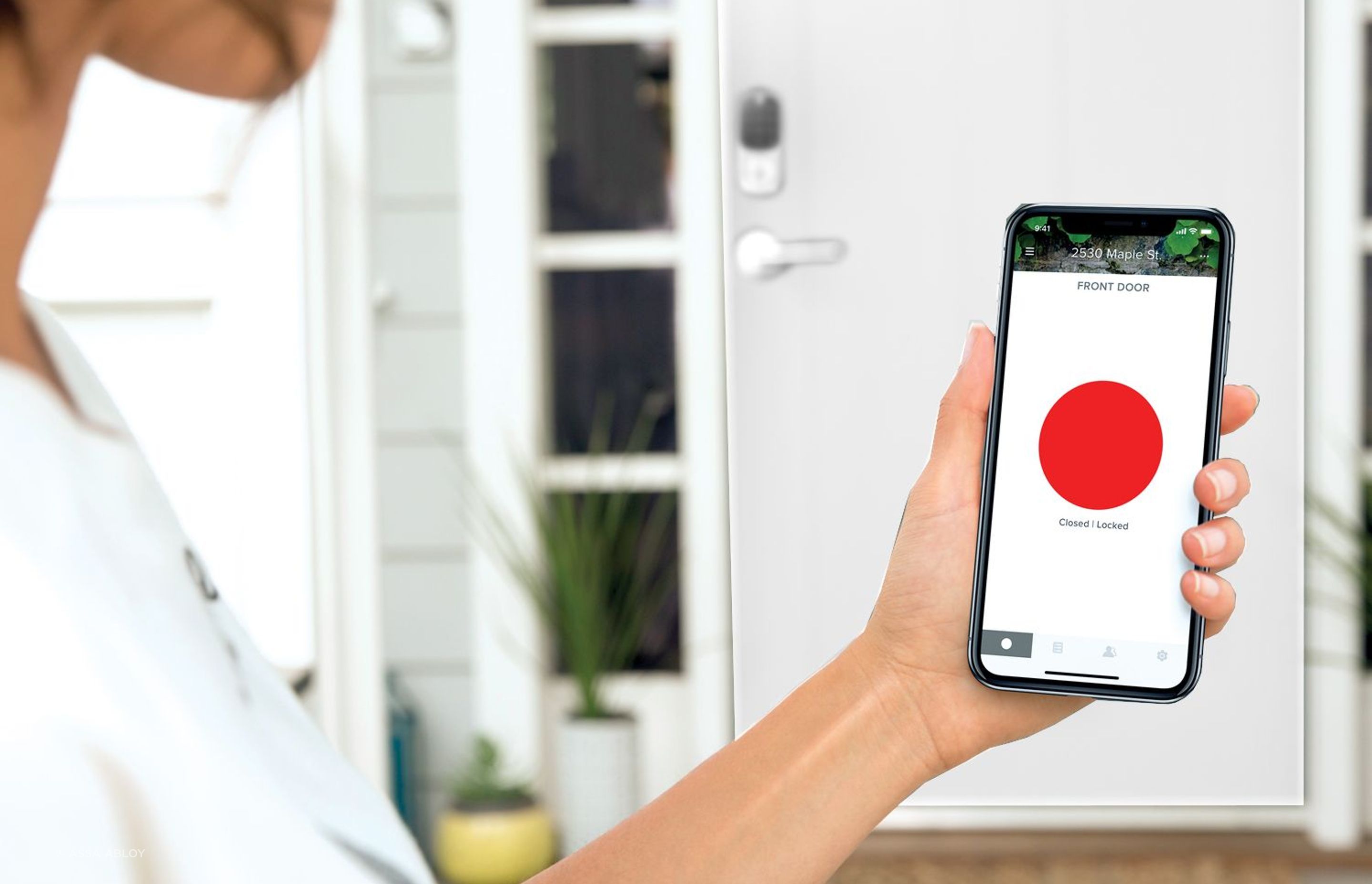 The door position sensor tells you if your door is securely closed and locked.