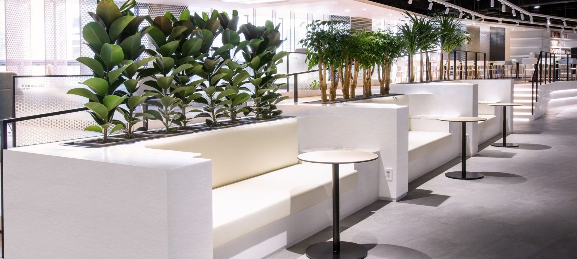 Ideal for public spaces, Hanex Solid Surfaces offer a range of colours and patterns that are non-porous and anti-bacterial.