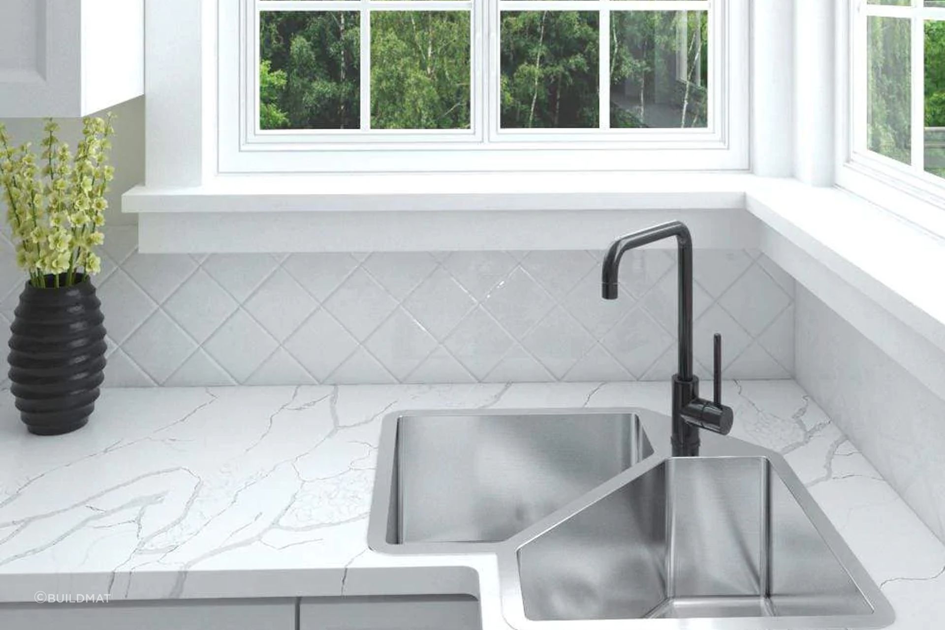 Ella Corner Double Sink - Buildmat