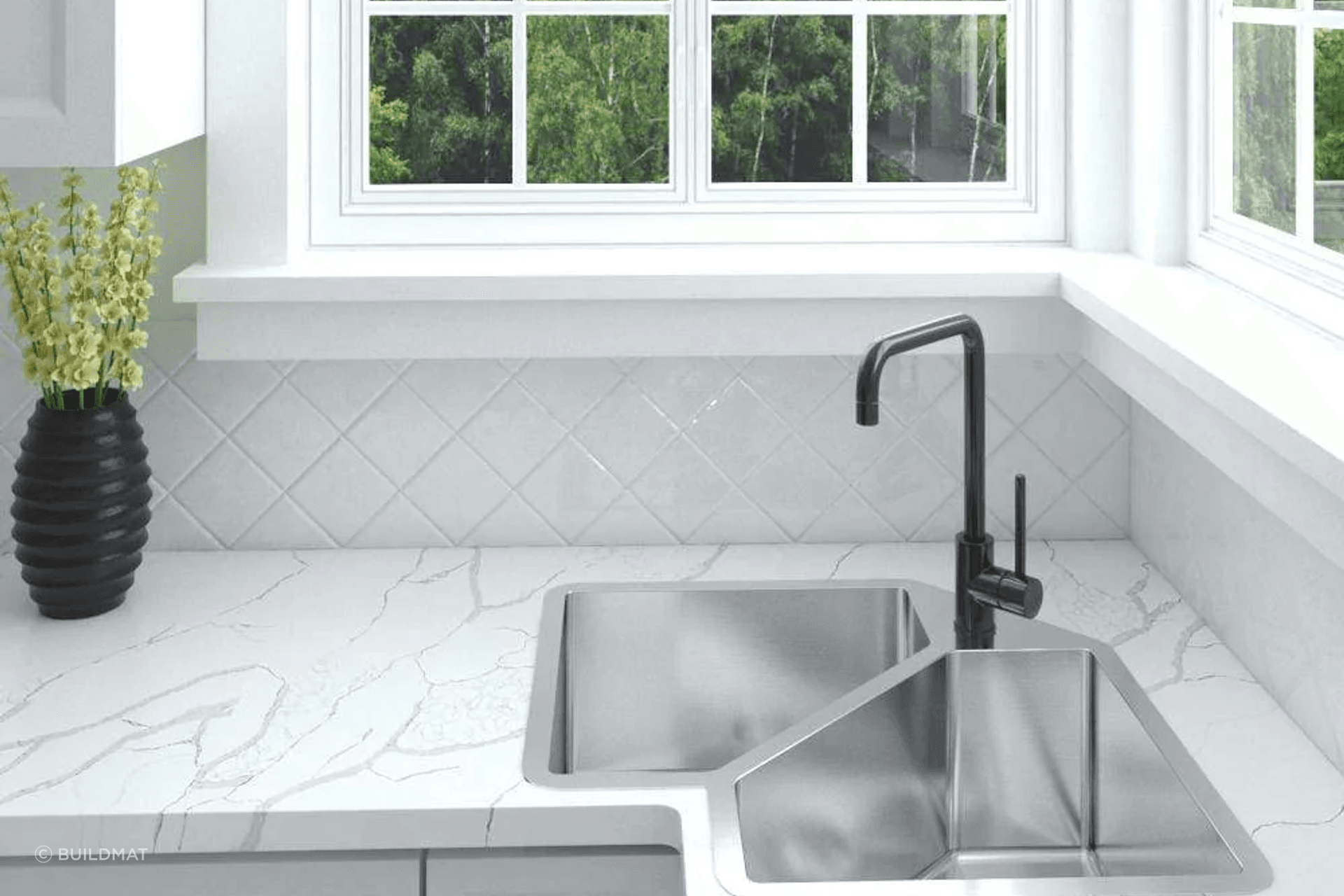 Ella Corner Double Sink - Buildmat