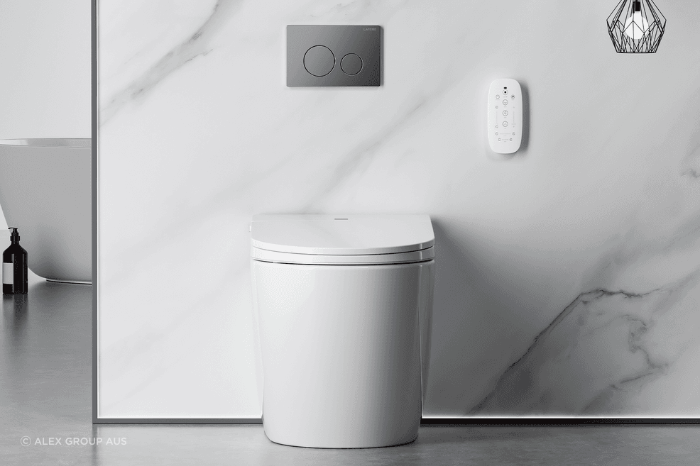 An intelligent active carbon deodoriser and app-controlled functionality demonstrate the sophistication of the Crawford Smart Toilet.