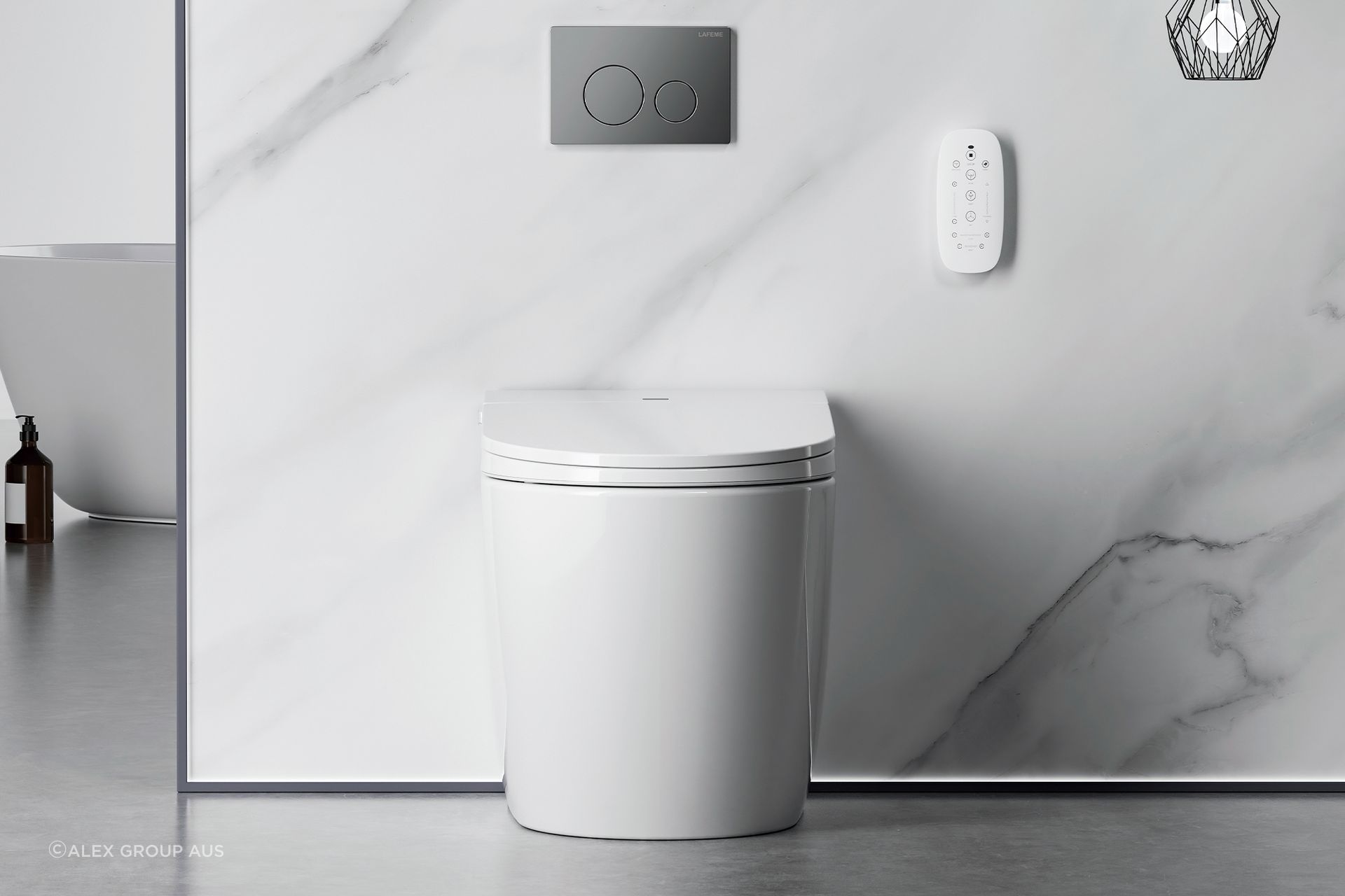 An intelligent active carbon deodoriser and app-controlled functionality demonstrate the sophistication of the Crawford Smart Toilet.