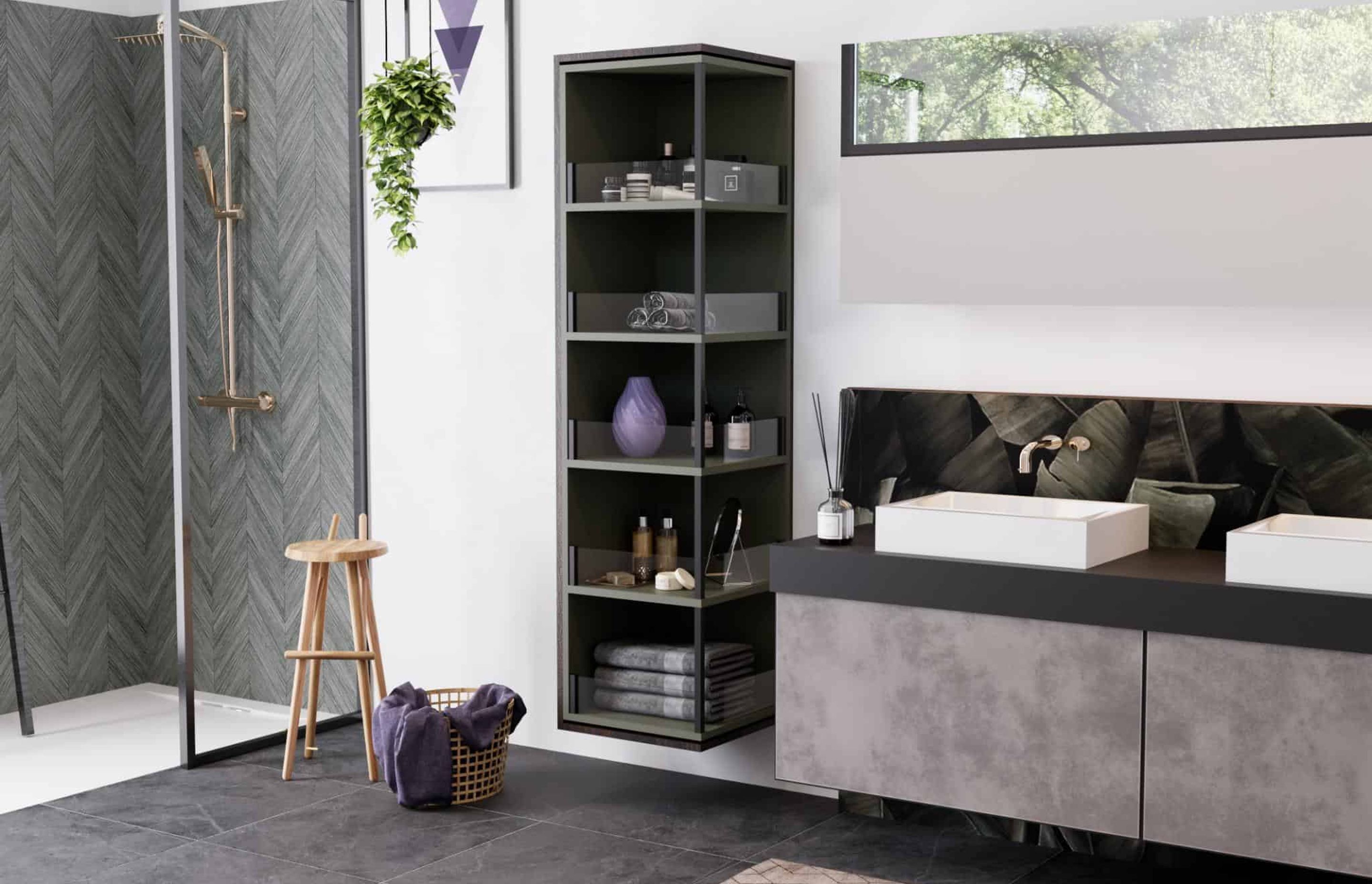 “FurnSpin is a versatile system, perfectly suited for various environments including kitchens, bathrooms, bedrooms and offices,” says De Ninis.