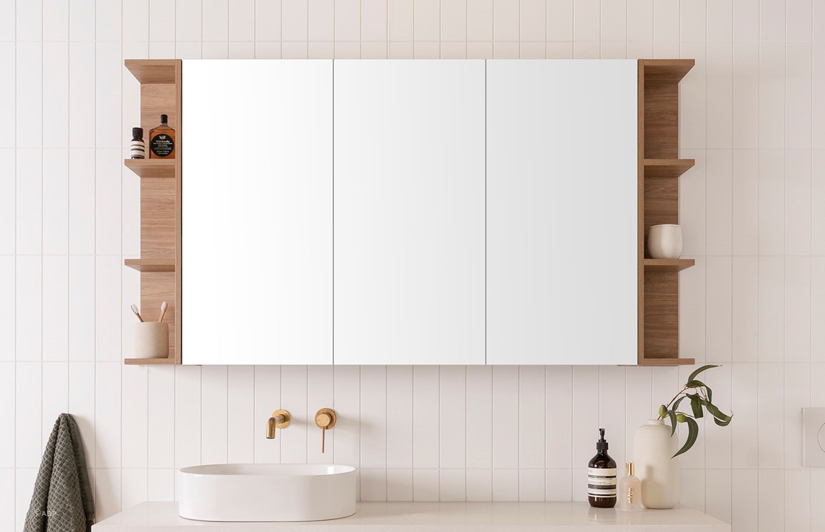 Plenty of storage and style with the Glacier Shelf Mirrored Cabinet