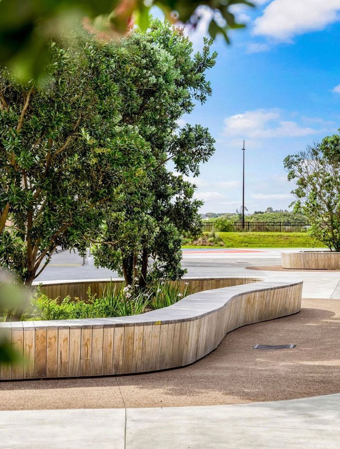 The seating features at Ngākōroa School.