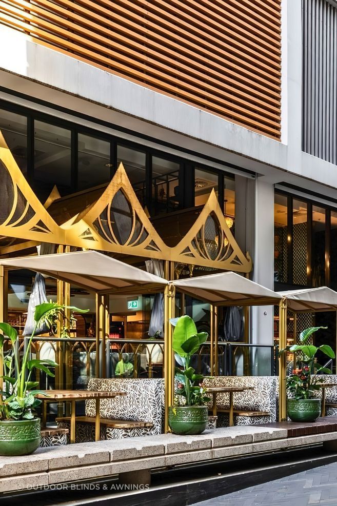 "All our systems are manufactured using high-quality aluminium and stainless steel components, and we have a vast array of speciality, high-performance outdoor fabrics if the client is looking for a fabric shade."