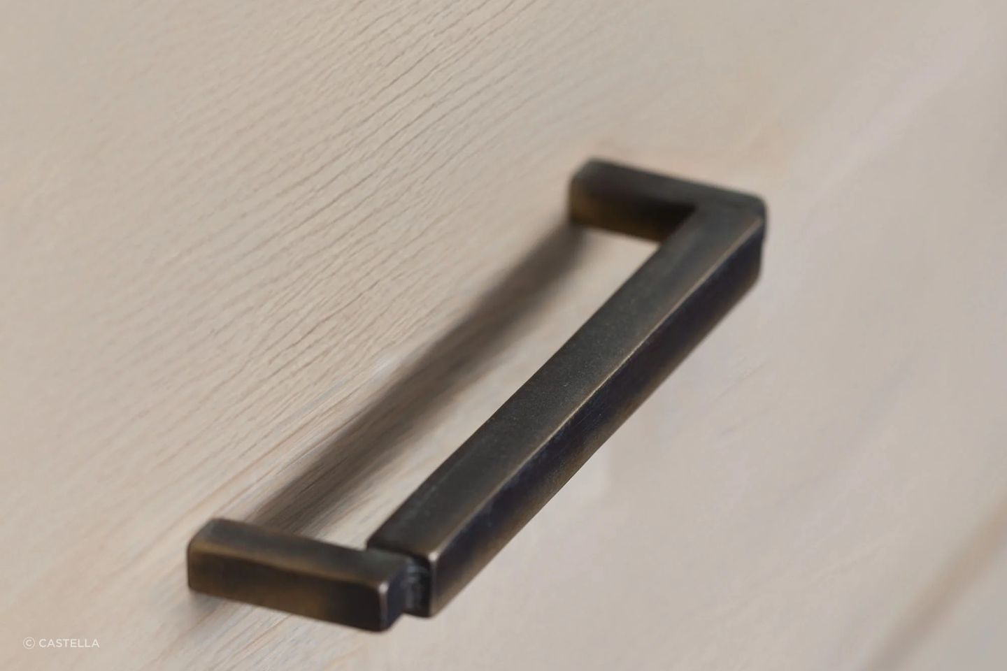 The Cast D Pull Handle in Dark Bronze Finish