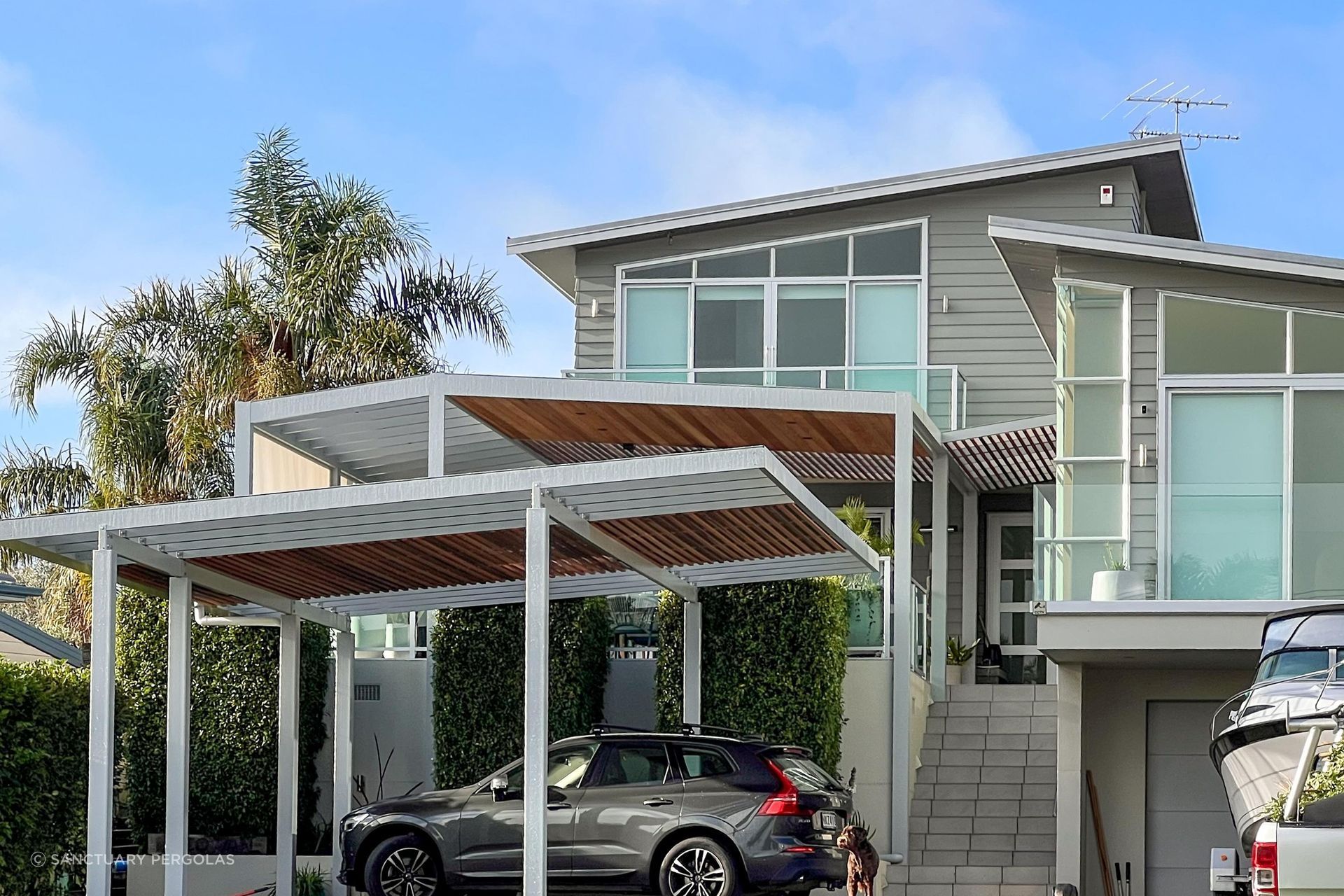 Tindall's Bay pergolas by Sanctuary Pergolas.