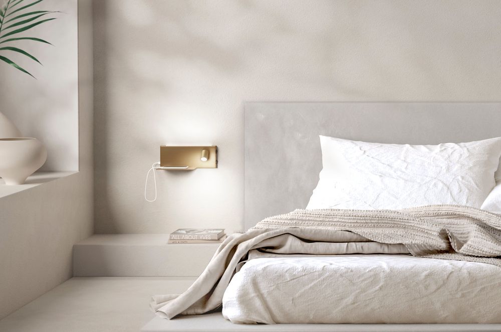 The Jay Wall Bedside Light boast charging ports, a phone tray, integrated on-off drivers and more.