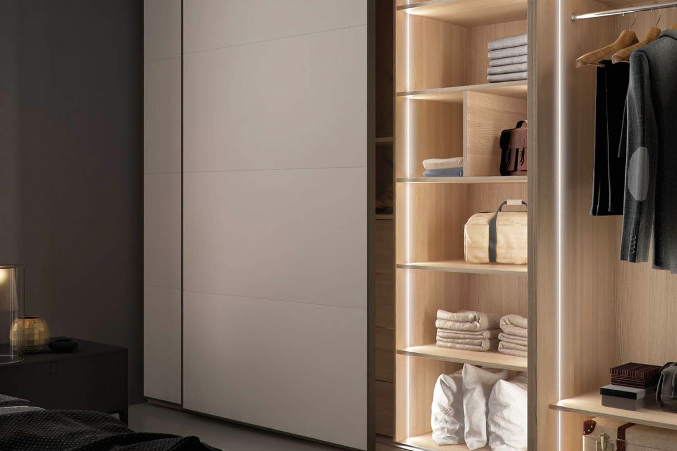 The LOOX 1152 LED strip lighting for cabinetry is sleek, modern and elegant