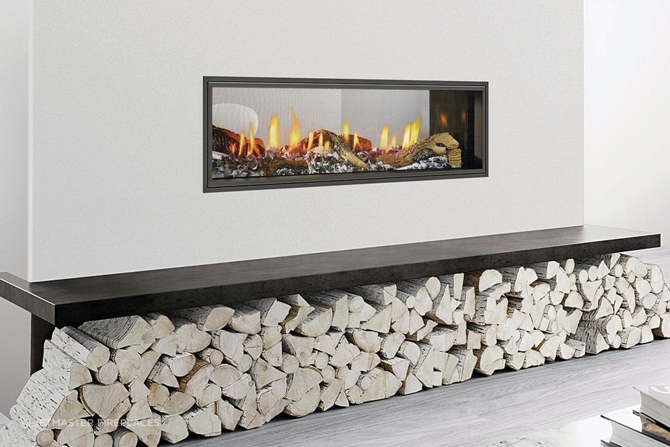 The Mezzo Series Double-Sided Gas Fireplace can be fuelled with natural gas or LPG.