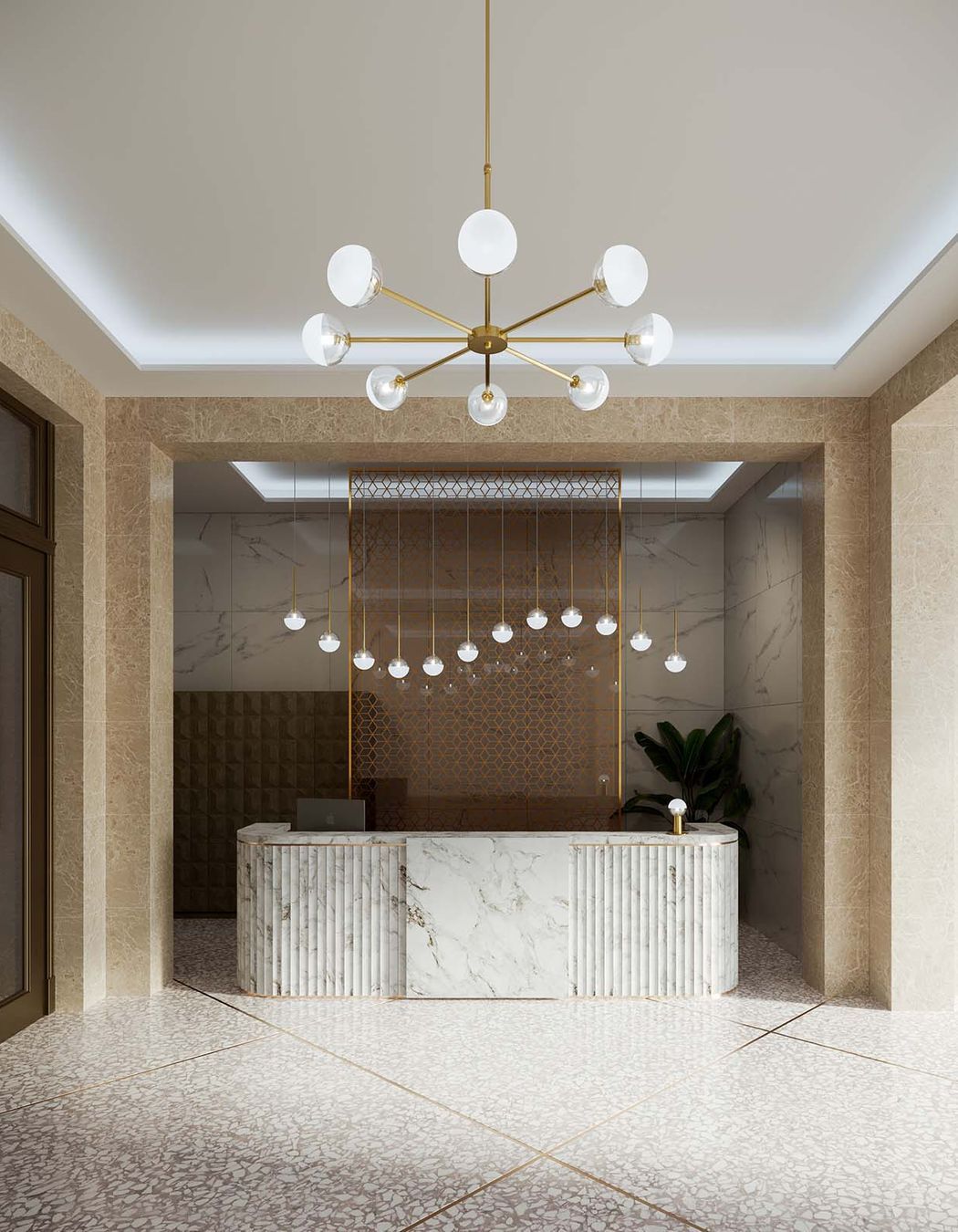 Beautiful contemporary pendant lights on full display