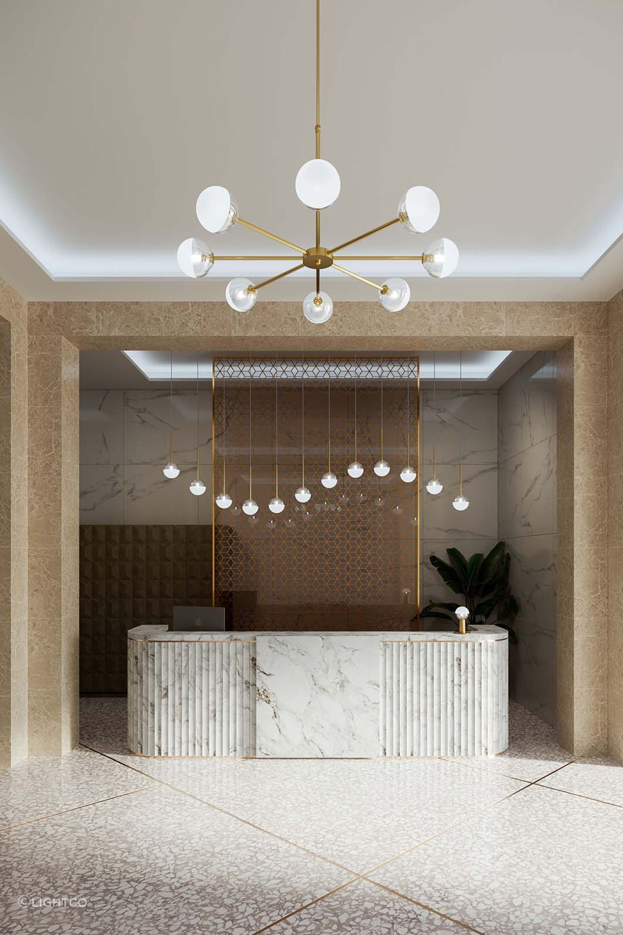 Beautiful contemporary pendant lights on full display