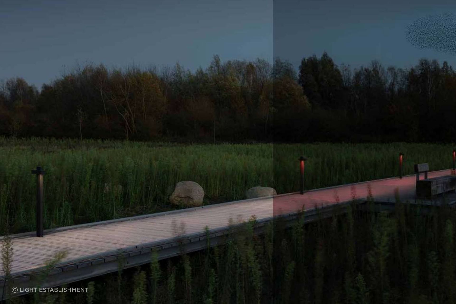 Delta Light’s Polesano Bollard Lights can be fitted with special spectrum LED lights that eliminate blue light.